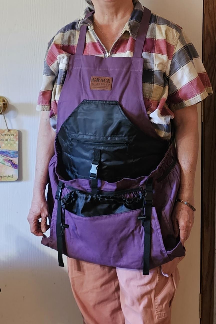 Grace and August Gardening Apron with Pockets for Women & Men - Garden Apron 7 Pockets & Internal Drawstring Bag - Great Gift customer photo 1