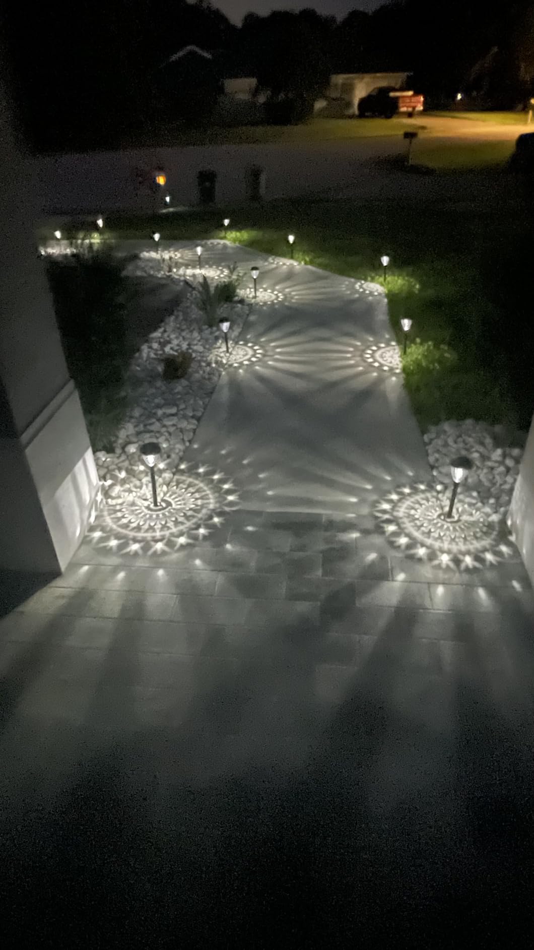 URAGO Super Bright Solar Lights Outdoor Waterproof-10 Pack, Dusk to Dawn Up to 12 Hrs Solar Powered Outdoor Pathway Garden Lights Auto On/Off, LED Landscape Lighting Decorative for Walkway Patio Yard customer photo 1