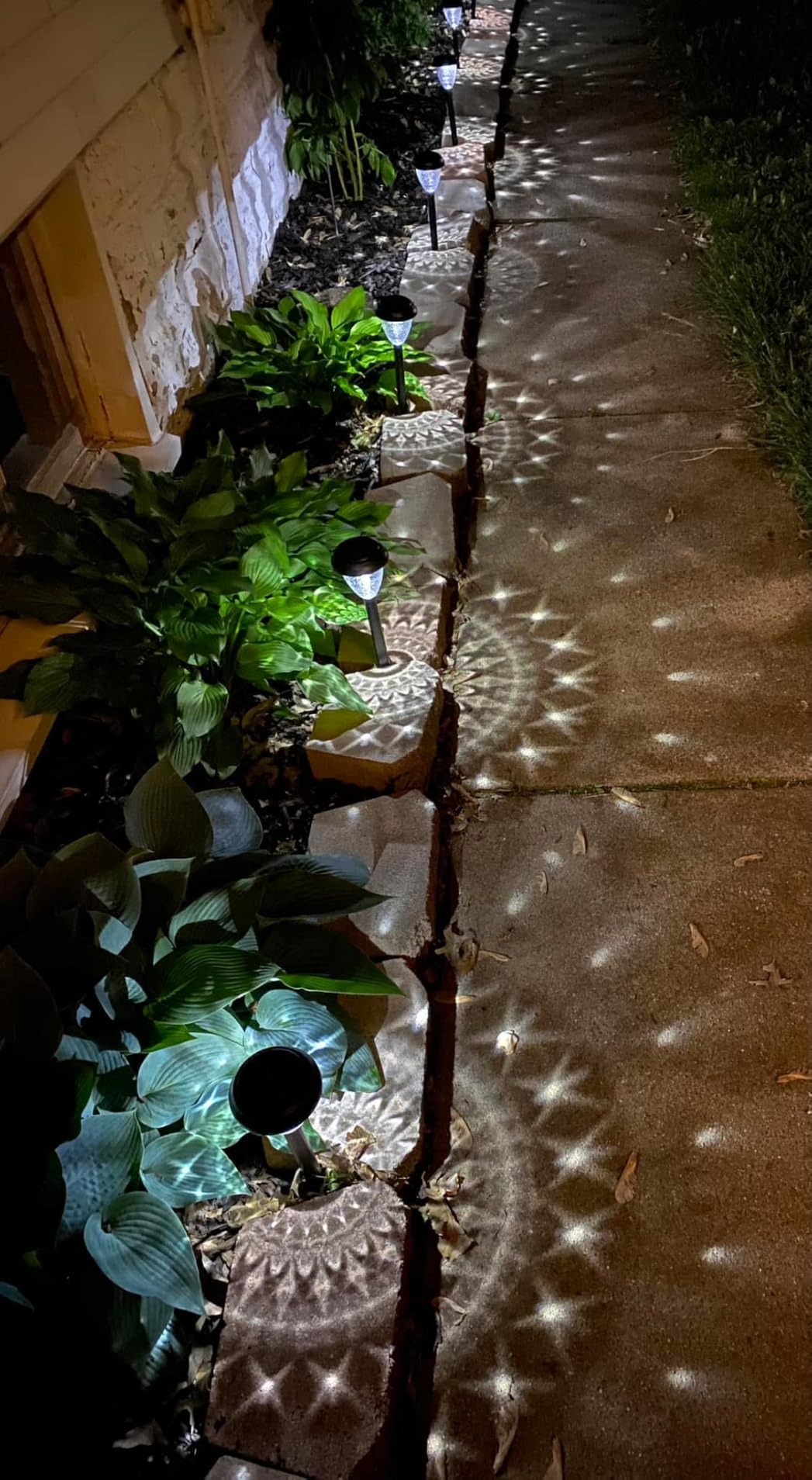 URAGO Super Bright Solar Lights Outdoor Waterproof-10 Pack, Dusk to Dawn Up to 12 Hrs Solar Powered Outdoor Pathway Garden Lights Auto On/Off, LED Landscape Lighting Decorative for Walkway Patio Yard customer photo 2