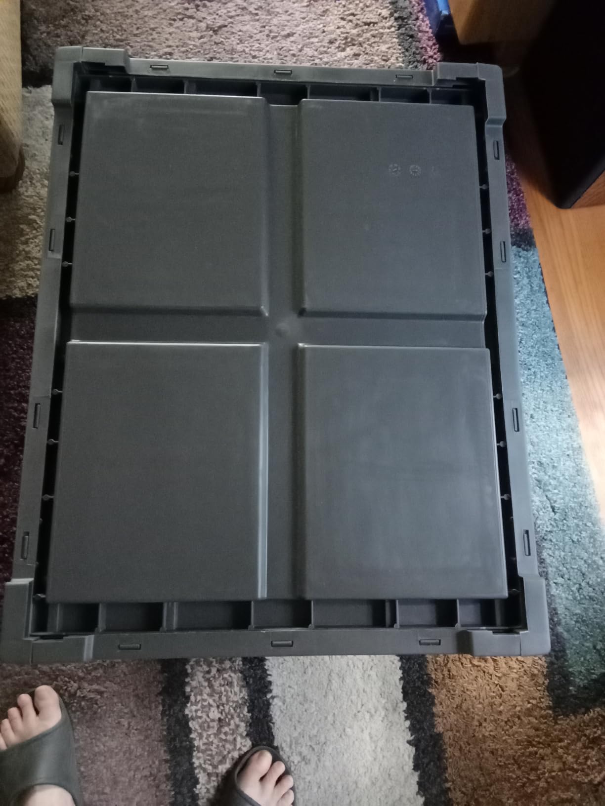 EAST OAK Outdoor Storage Box, 100 Gallon Deck Box, Waterproof Resin Storage Bench for Patio Cushions, Gardening Tools, Pool Toys, Lockable, UV Resistant, Grey customer photo 2