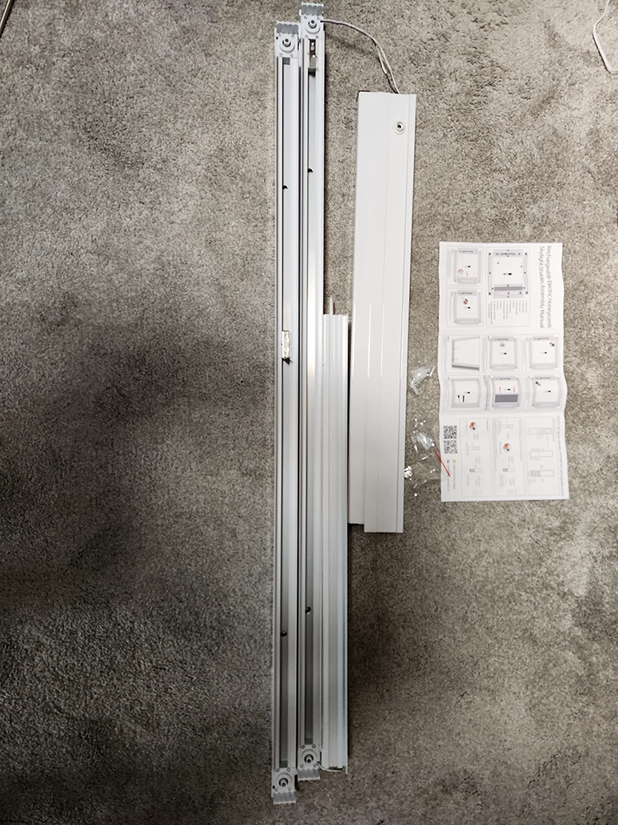 ZSHINE Motorized Blackout Skylight Cellular Shades (93021A Off White) | Light blocking | Custom fit for skylight & sloped windows | Honeycomb insulation | Remote control | Smart control via hub customer photo 2