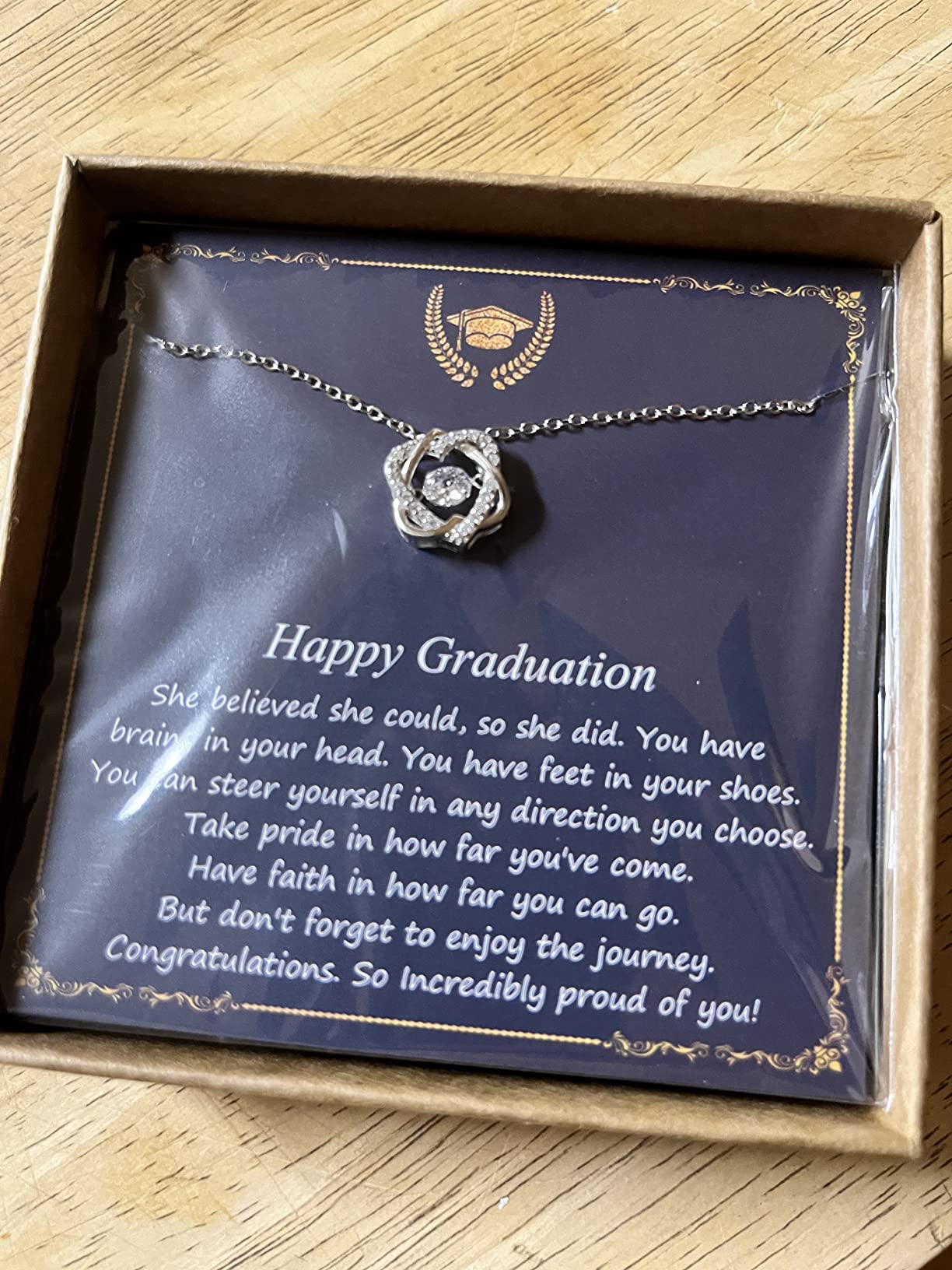 NOURISHLOV Graduation Gifts for Her 2026 College, Sterling Silver Two Interlocking Infinity Heart Necklace, Inspirational Graduation Gift, High School Graduate Gifts for Best Friend or Daughter | Interlocking Heart Necklace, Graduation Necklace for Best Friend or Daughter customer photo 1