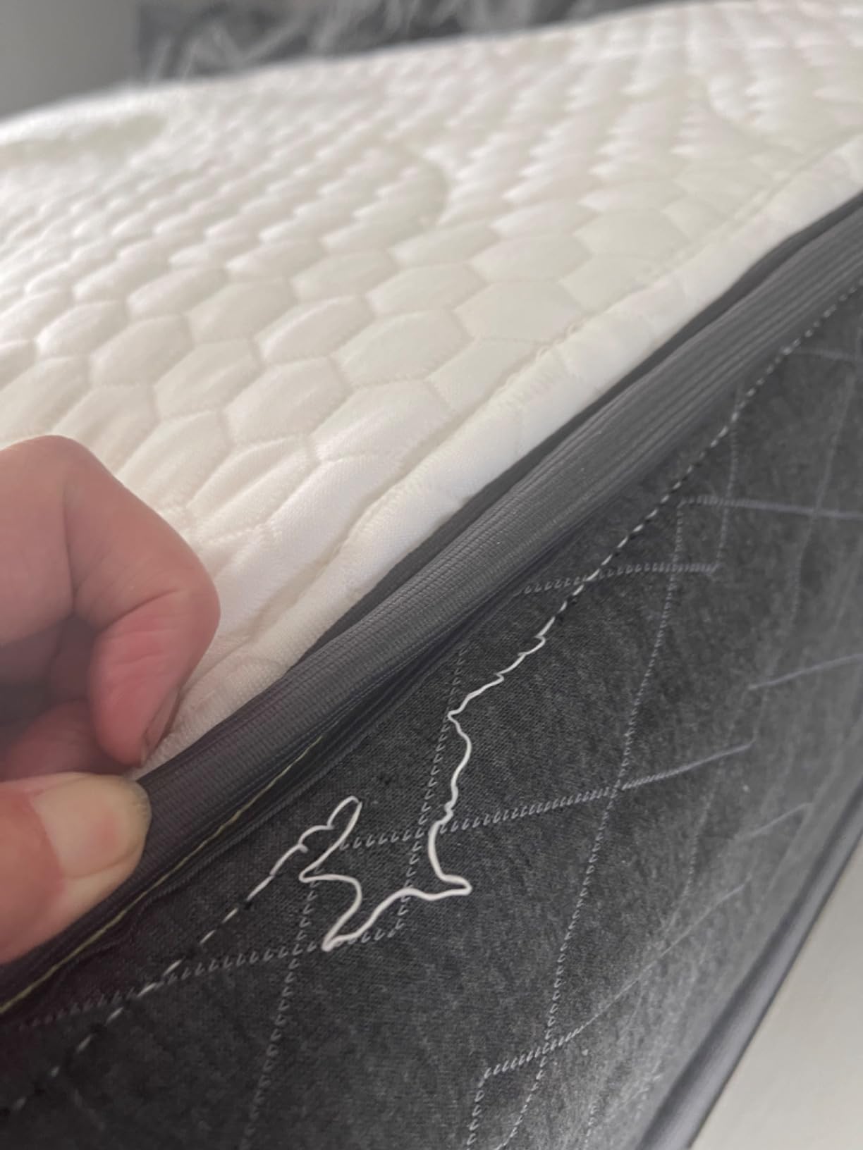 GhostBed 10 Inch Short Queen RV Mattress, Camper Mattress with Memory Foam and Hybrid Coils - Low Profile, Medium Feel, Made in The USA, Short Queen, 74