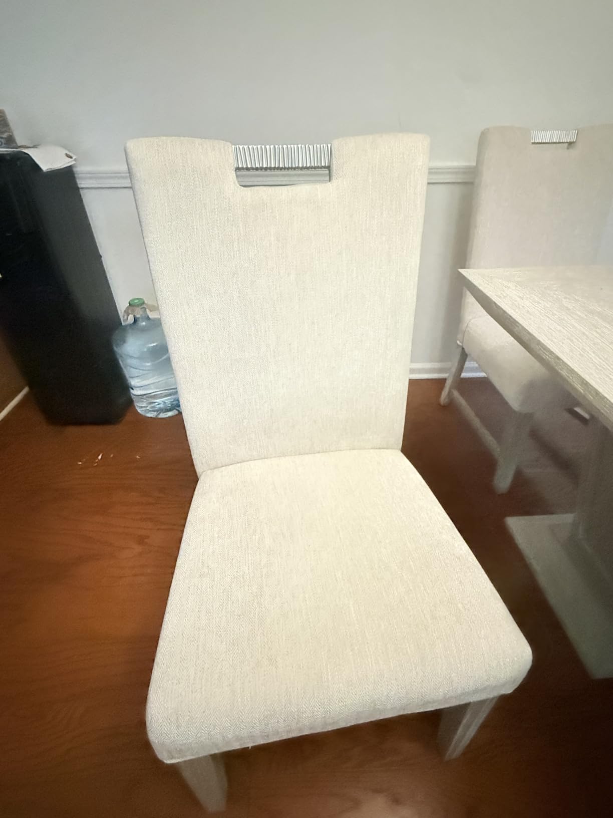 Genina Waterproof Dining Chair Covers Set of 4 Parsons Chair Slipcovers | Double Waterproof Protection, Stretch Fit, Textured Jacquard Pattern, Machine Washable, Pet Friendly customer photo 1