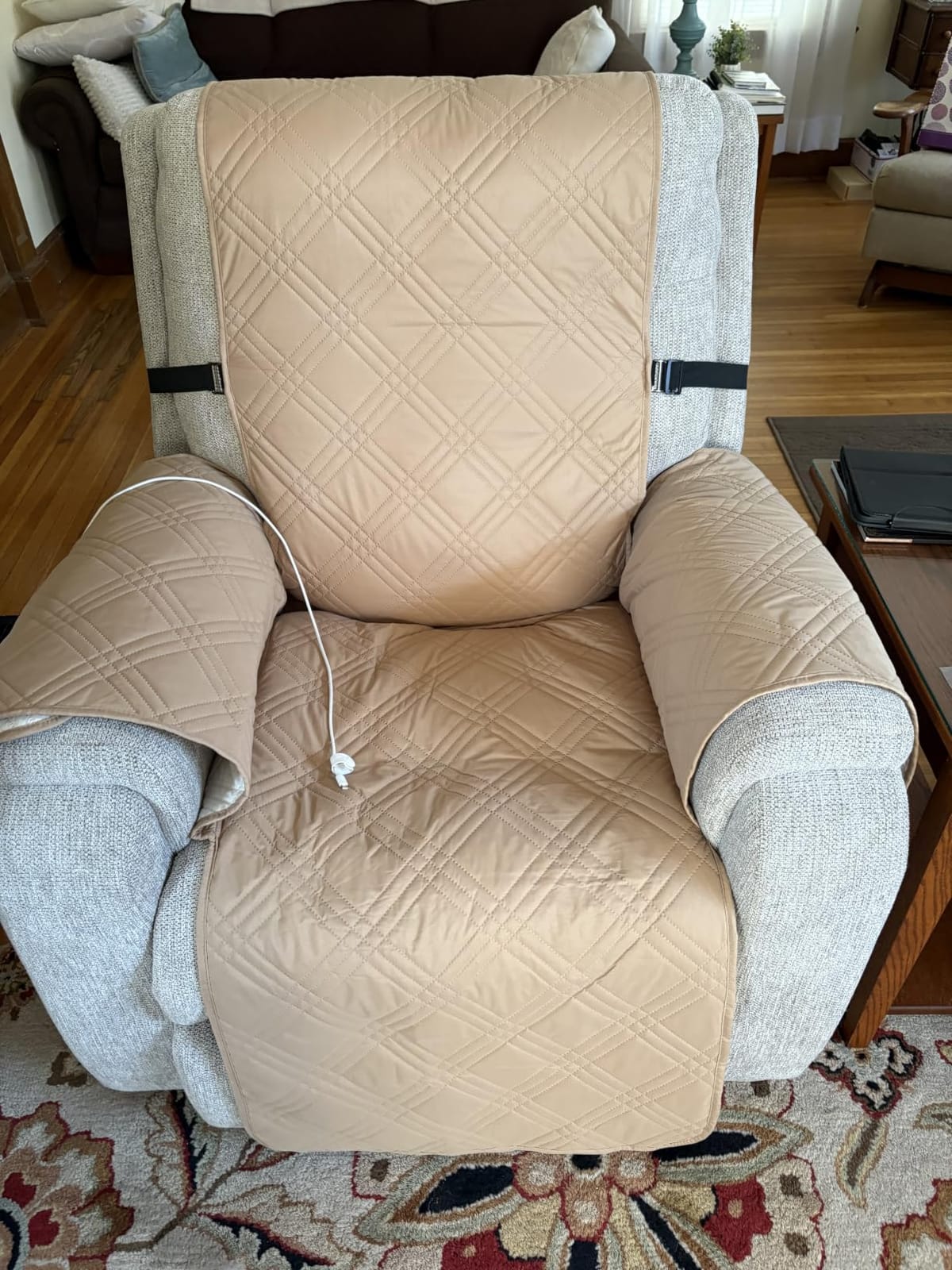 TAOCOCO 100% Waterproof Recliner Chair Cover, Non Slip Covers for Recliner Chair with Pocket, Washable Reclining Chair/Furniture Protector for Kids, Pets(23.6'', Chocolate) customer photo 1