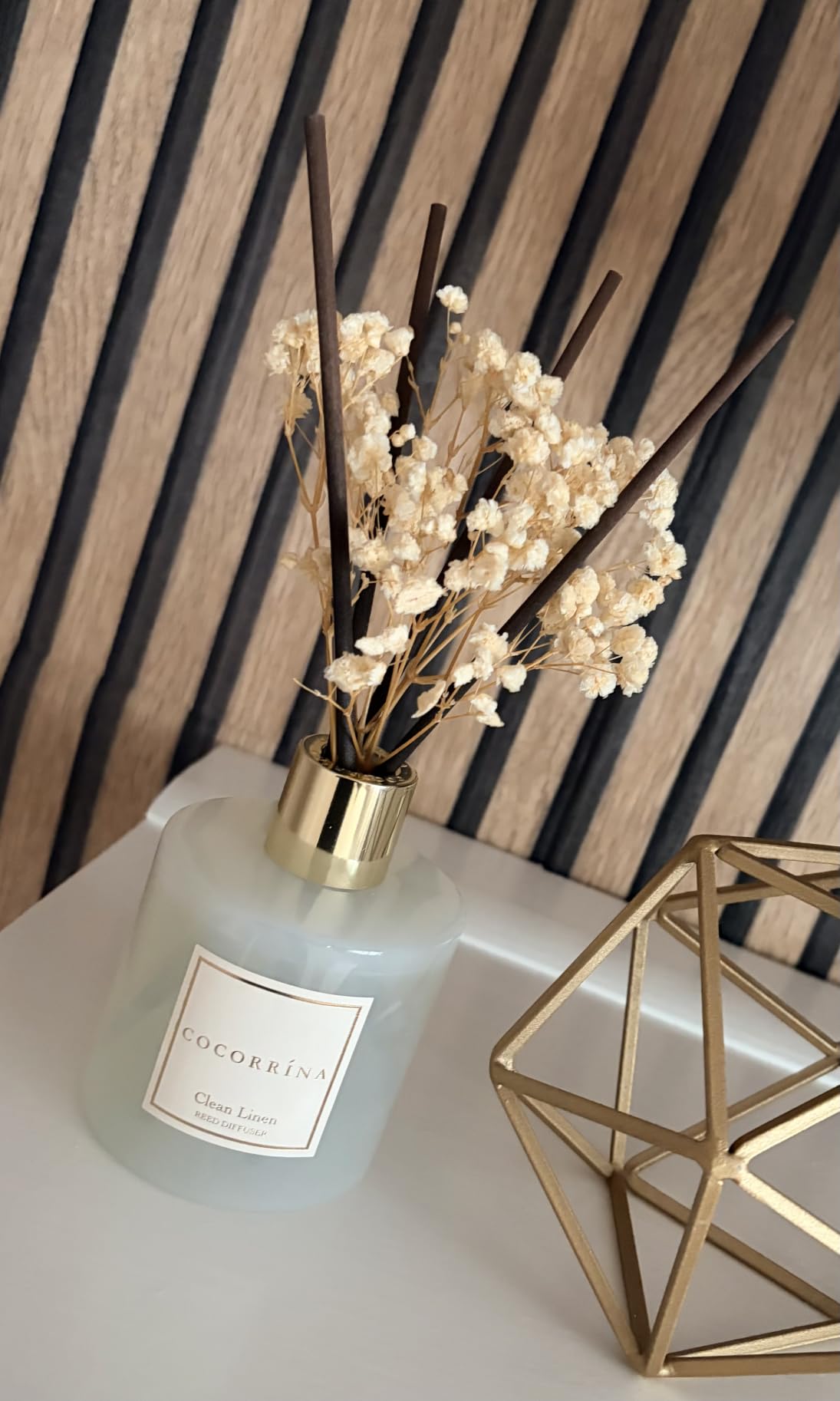 Cocorrína Reed Diffuser Set, Clean Linen 6.7 fl oz Scented Diffuser with Sticks Home Fragrance Reed Diffuser for Bathroom Shelf Décor customer photo 2