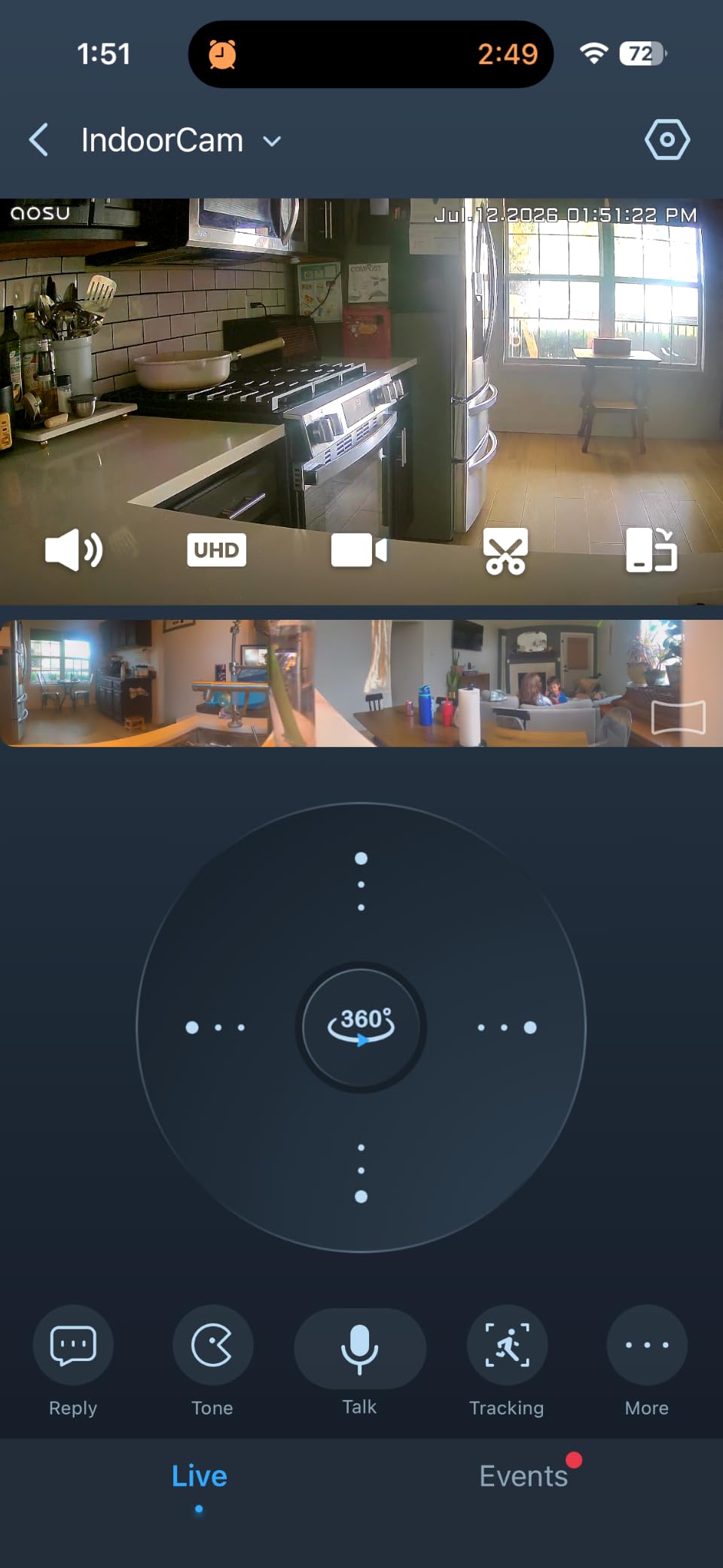 aosu 2K Indoor Camera, Baby Monitor for Home Security with 2.4GHz WiFi only | 360° Home View, One-Touch Calls, Smart Motion Tracking, IR Night Vision & 24/7 Recording, Compatible with Alexa/Google customer photo 1