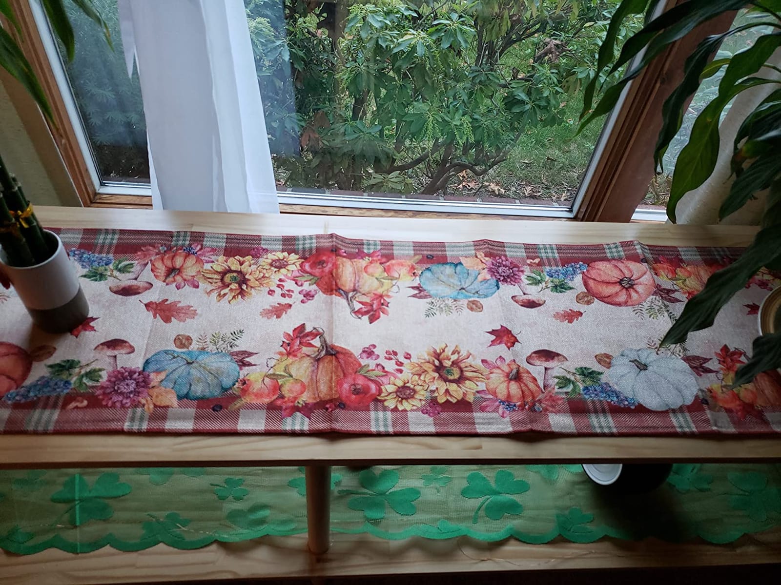 pinata Fall Table Runner 72, Orange Fall Runner for Table, Kitchen, Dining customer photo 1