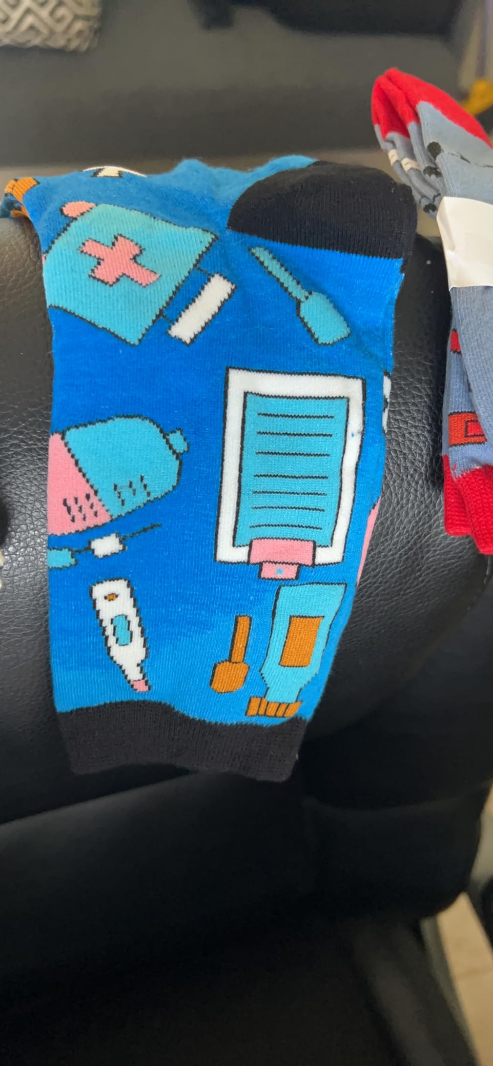 Jeasona Nurse Gifts Funny Nurse Week Crew Socks for Women 5 Pairs | Gifts for Female Nursing Accessories for School Nurses Day Graduates Stuff Birthday Essentials; Crew Cotton Socks US 5-8 customer photo 2