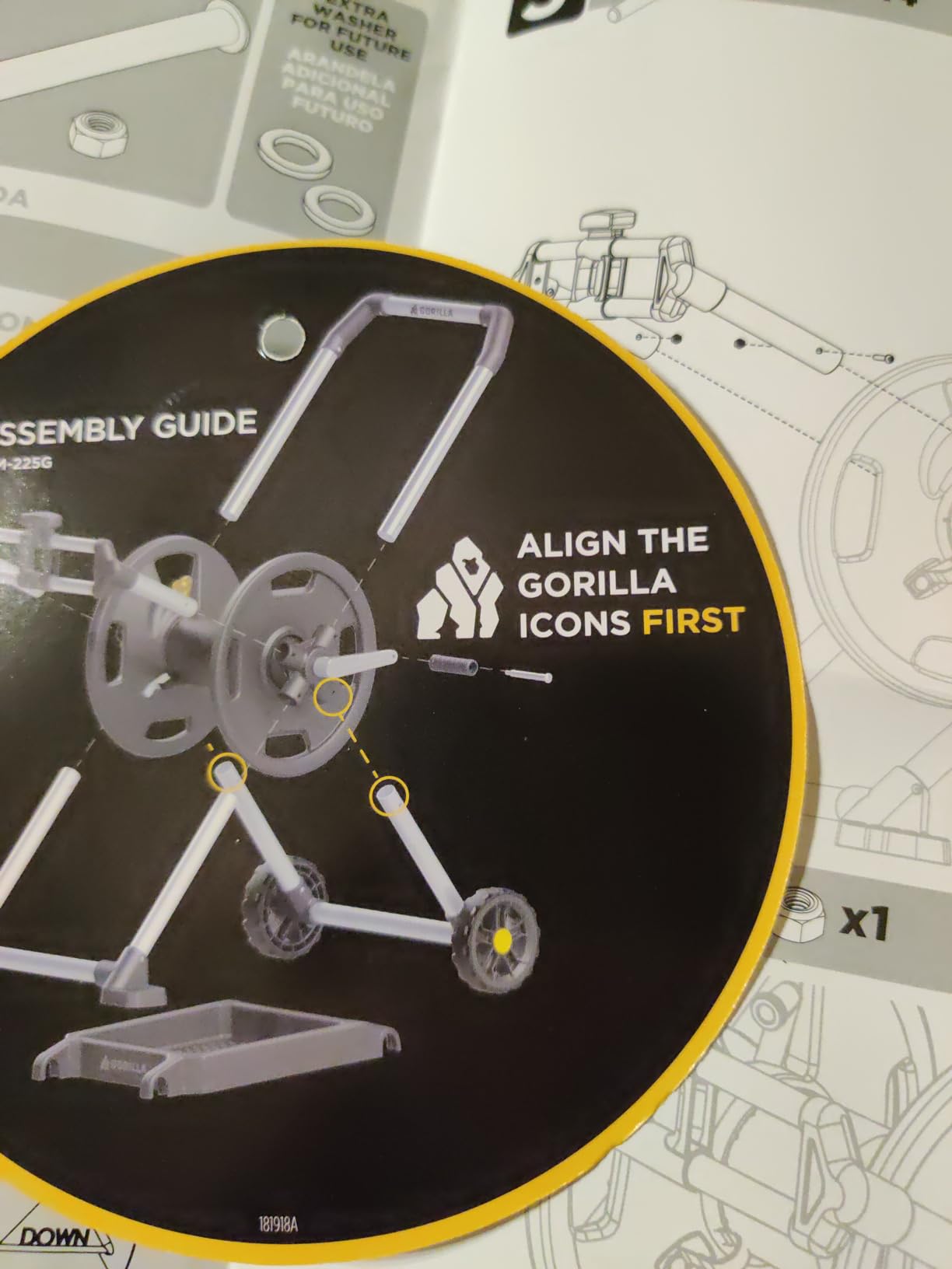 Gorilla GRS-200H Aluminum Garden Hose Reel, 200 Ft, No-Leak Brass Fittings customer photo 2