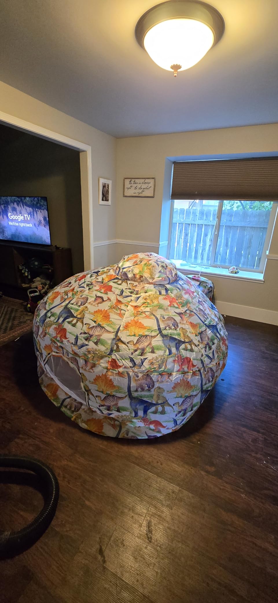 Air Tent for Kids with Door, Toddler Tents Indoor 77 x 50 in - Mermaid Fort | Inflates in 30 Sec, Breathable Fabric, Spacious Interior, Folds into Bag, Imaginative Kids Forts Indoor, Box Fan Not Included customer photo 2