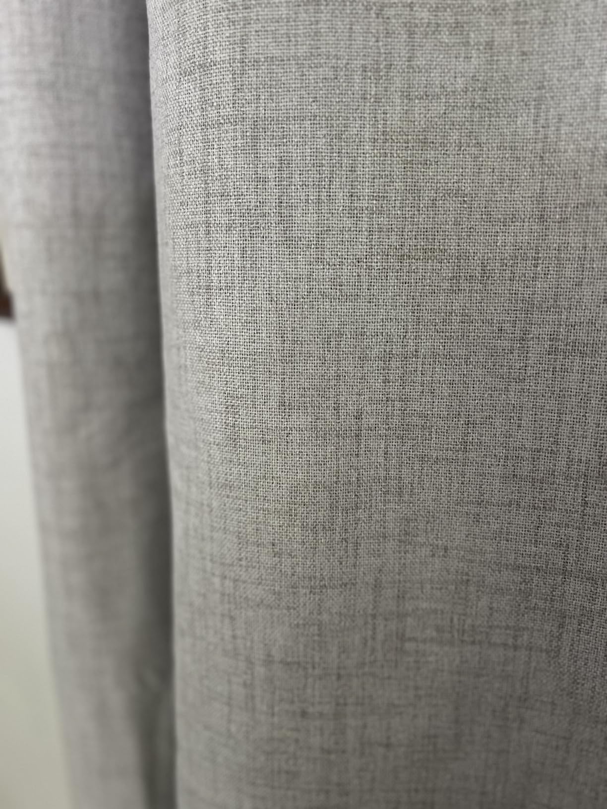 NICETOWN Natural 100% Blackout Linen Curtains 84 inch Long for Living Room, 2 Panels, 52