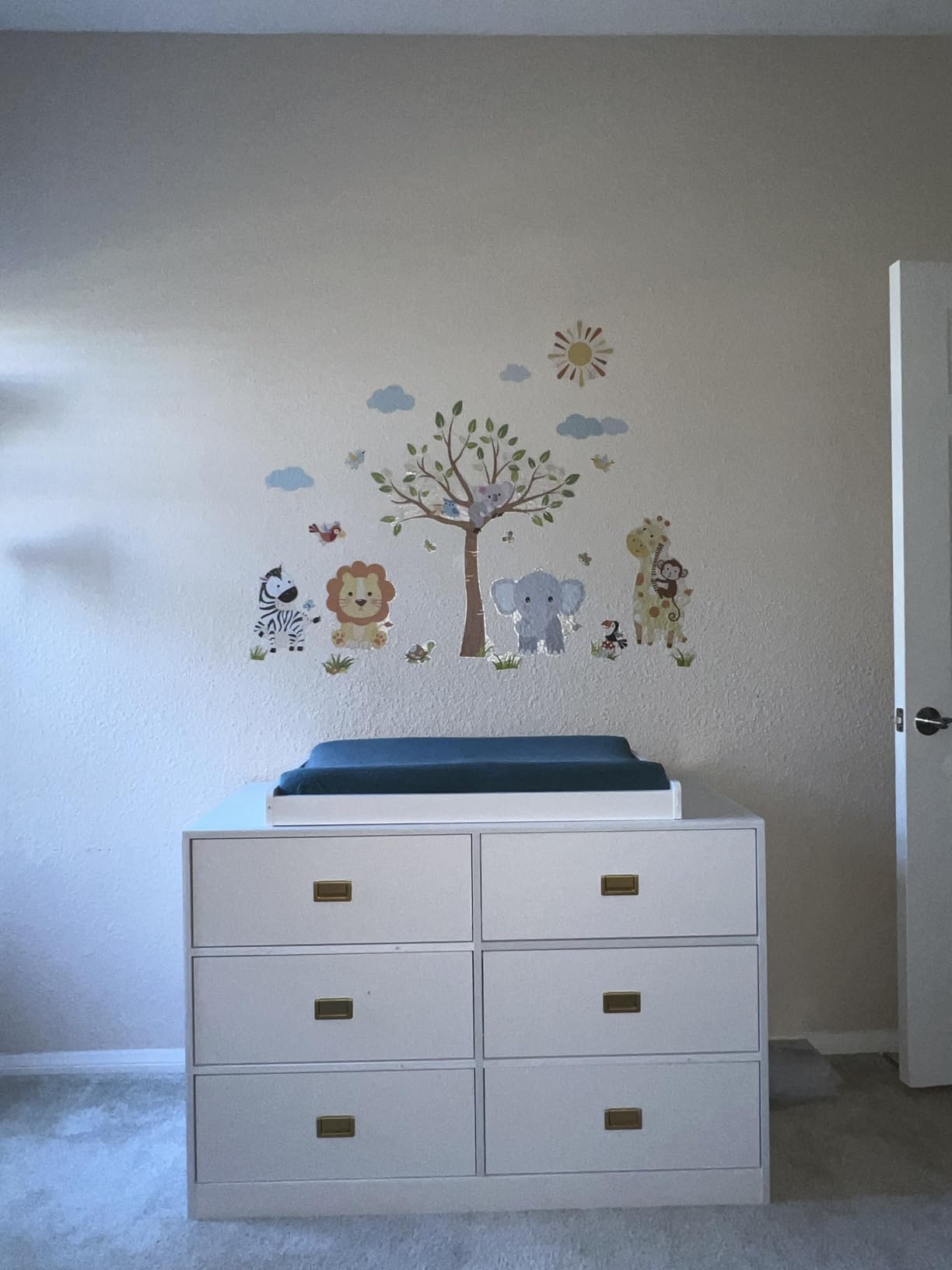 decalmile Jungle Animals Monkey Tree Elephant Lion Wall Decals Stickers | Peel and Stick Decals for Walls, DIY Wall Art Stickers, Removable & Wall-Safe, Vibrant Colors Wall Decor customer photo 2