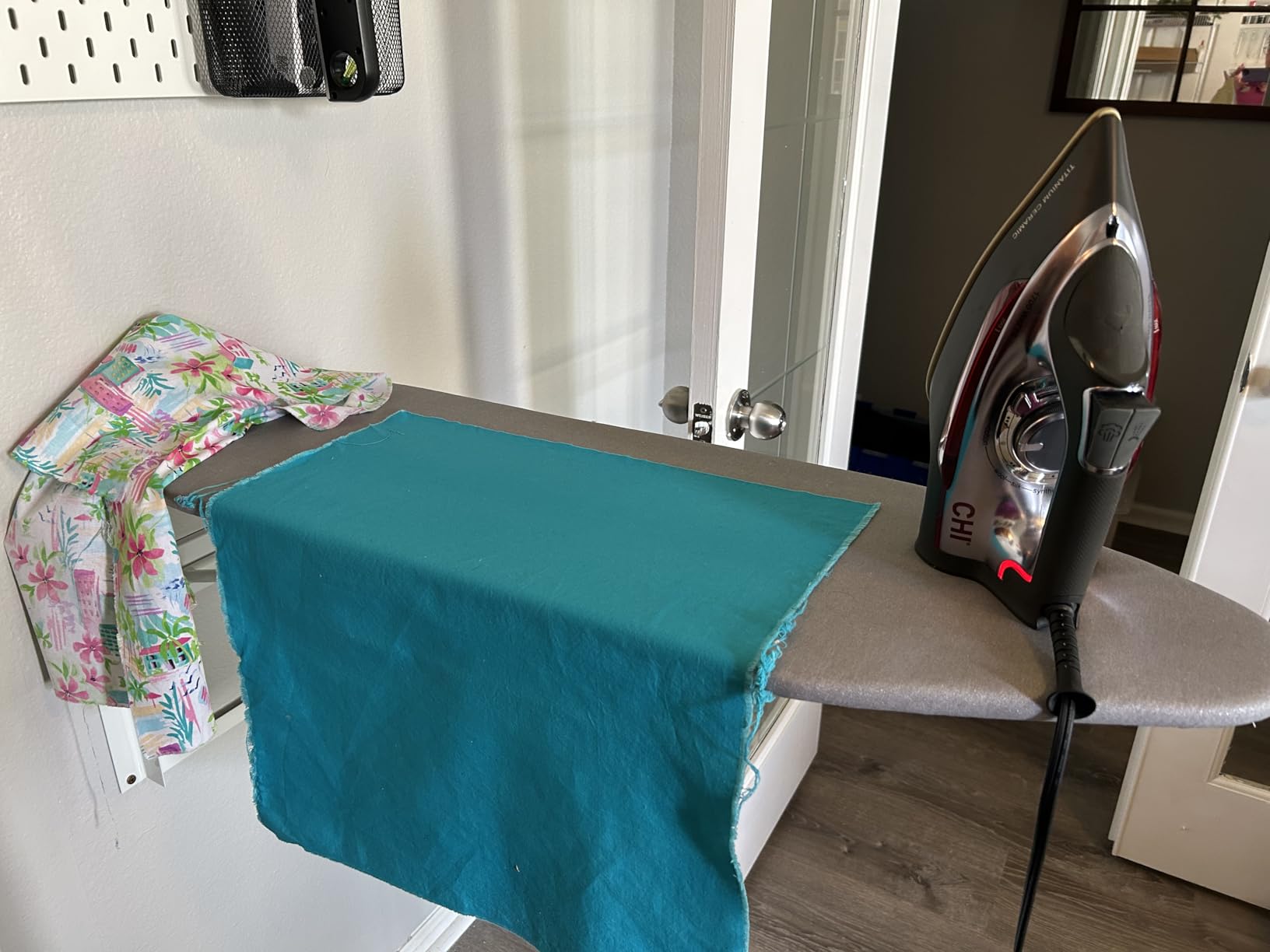 Ivation Wall-Mounted Ironing Board With Storage Shelf, Foldable 36.2