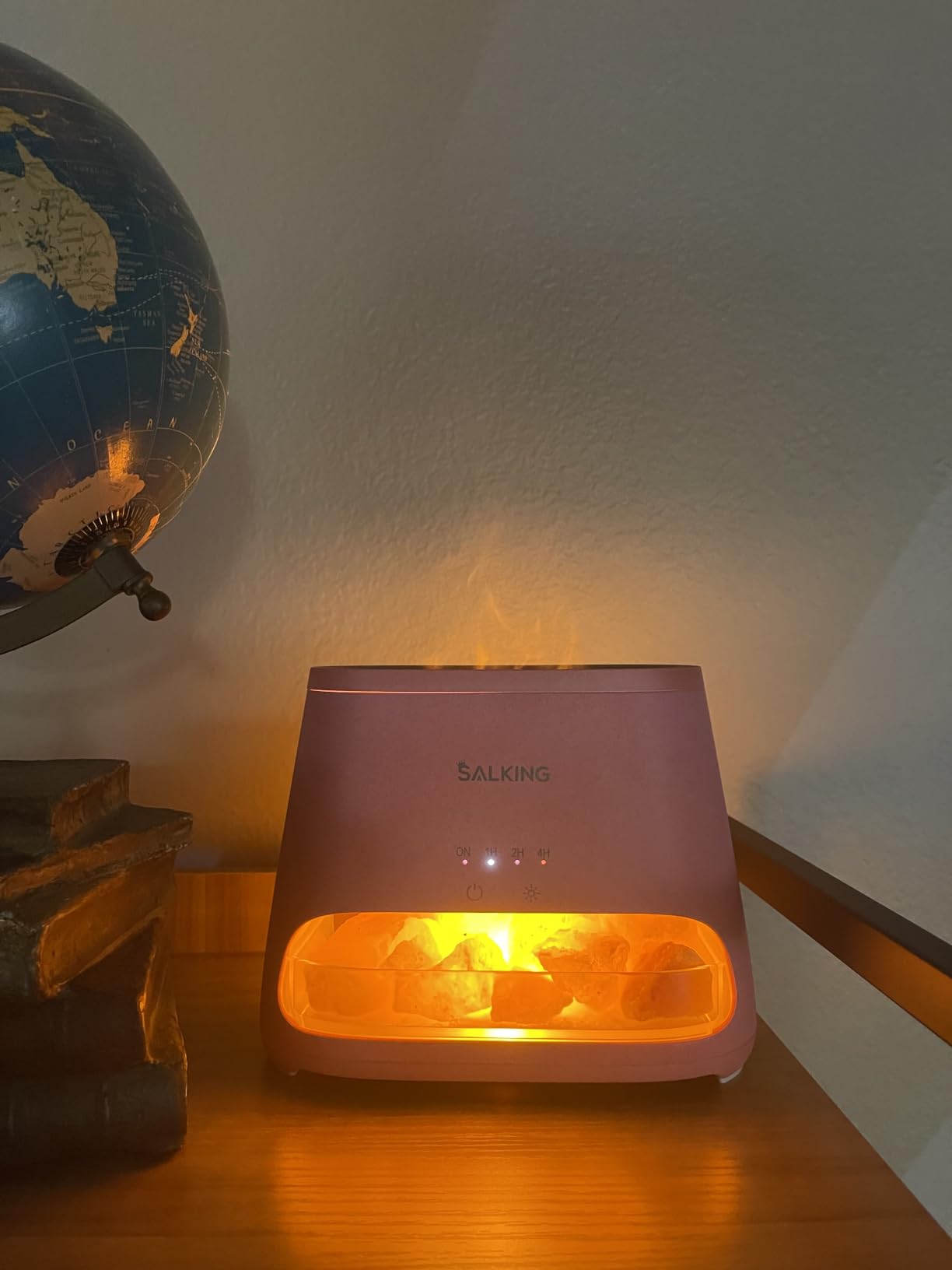 SALKING 2-in-1 Essential Oil Diffuser for Home & Himalayan Salt Lamp, 150ml | Ultrasonic Aromatherapy Diffuser, Cool Mist Humidifier with Auto Shut-Off, 100% Pure Himalayan Pink Salt Rock customer photo 2