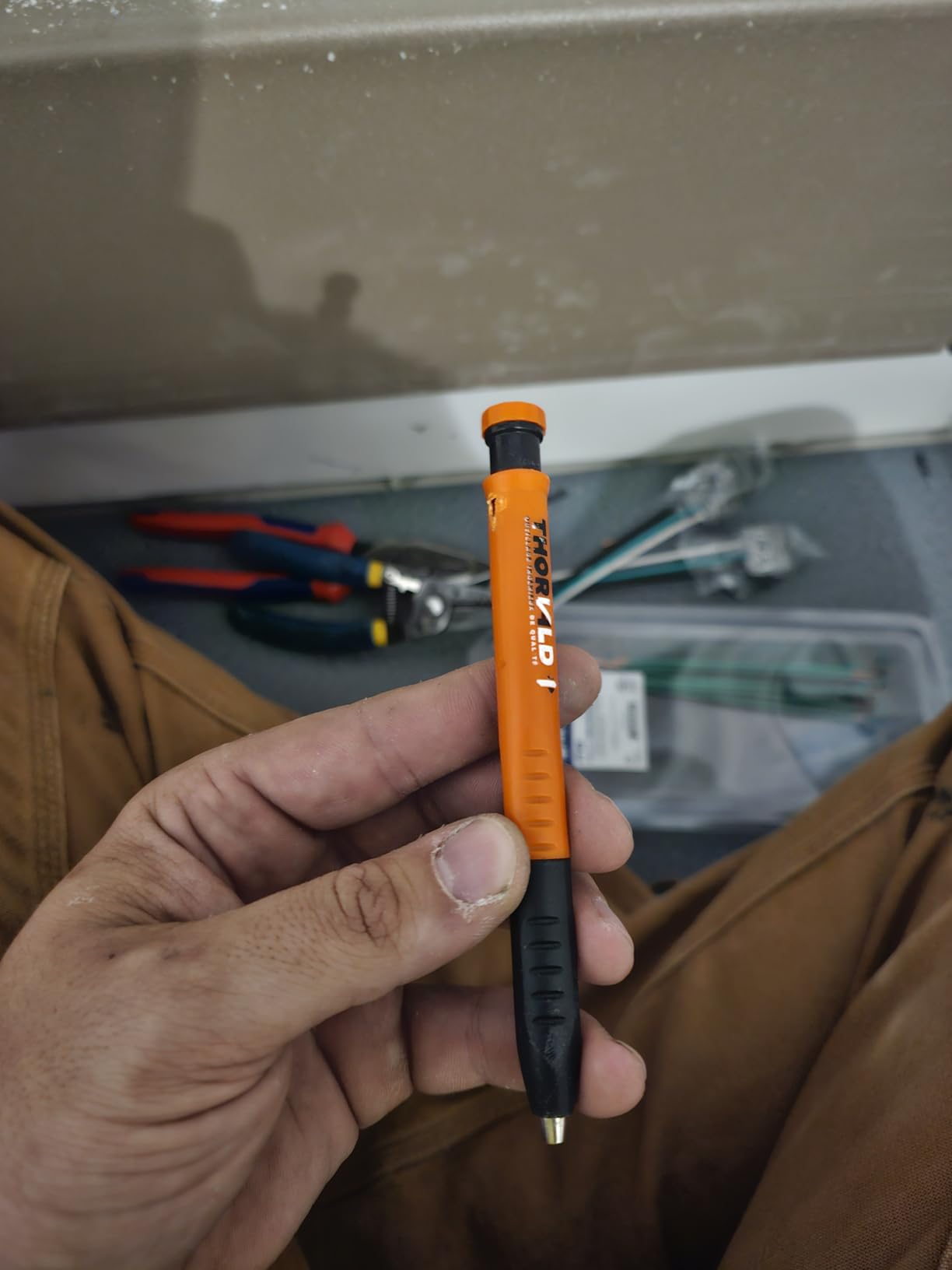THORVALD New 3-in-1 Carpenter Pencils with Finger Grip for Construction - Incl. 7 Leads + Sharpener - Solid Mechanical Pencils customer photo 1