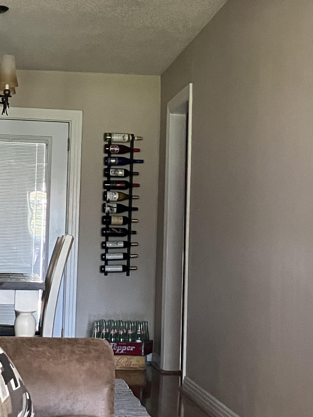 Wine Rack Wall Mounted, Premium Black 12 Bottle Wall Wine Rack, Metal Wine Rack for Wine Display, Wall Racks for Wine Storage, Hanging Wine Shelf for Home Bar, All Mounting Hardware Included customer photo 1