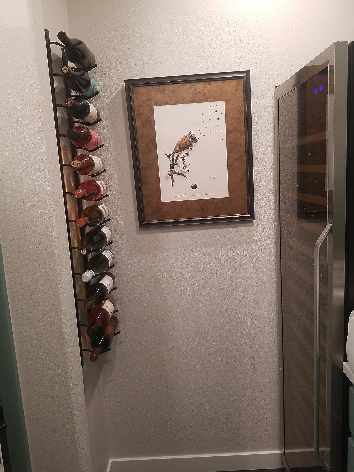 Wine Rack Wall Mounted, Premium Black 12 Bottle Wall Wine Rack, Metal Wine Rack for Wine Display, Wall Racks for Wine Storage, Hanging Wine Shelf for Home Bar, All Mounting Hardware Included customer photo 2