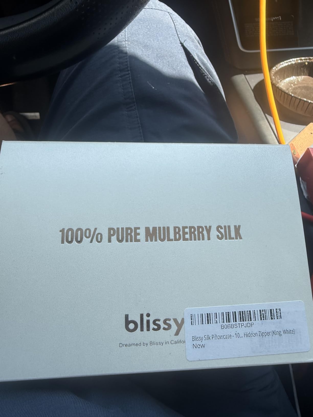 Blissy Silk Pillowcase - 100% Pure Mulberry Silk - 22 Momme 6A High-Grade Fibers - Silk Pillow Cover for Hair & Skin - Regular, Queen & King (Silver, Standard) customer photo 2