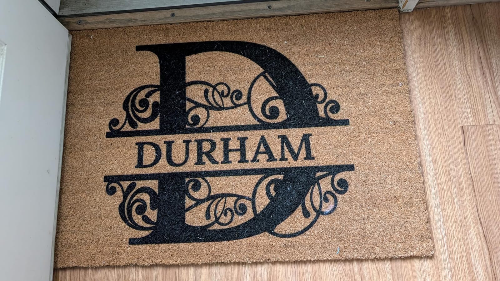 Doormat - Personalized Family Name Monogram Welcome Door Mat 1619 | Housewarming & New Home Gift, Front Porch Entryway Decor, Wedding Anniversary Present, Closing Gift for New Neighbors customer photo 1