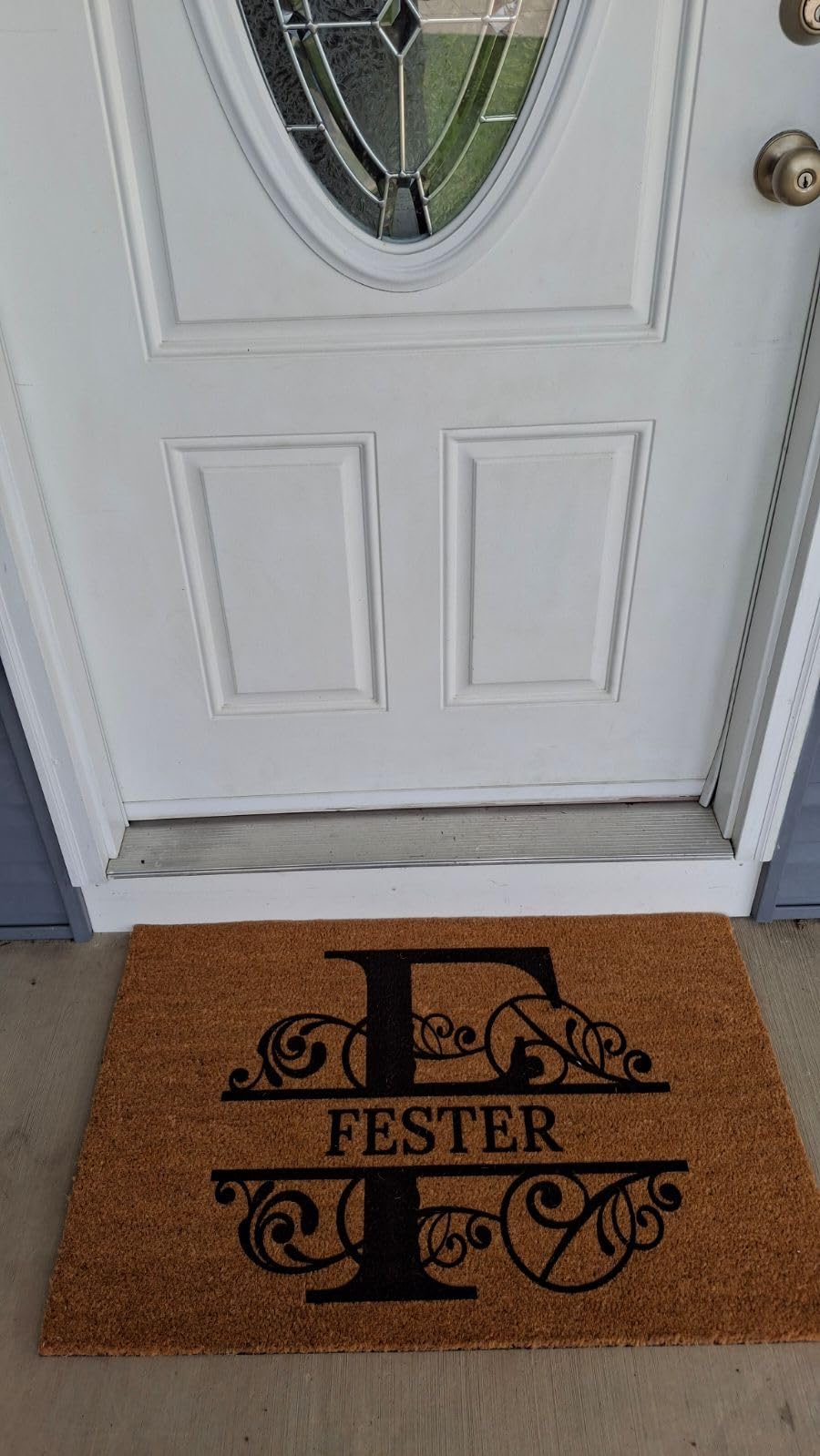 Doormat - Personalized Family Name Monogram Welcome Door Mat 1619 | Housewarming & New Home Gift, Front Porch Entryway Decor, Wedding Anniversary Present, Closing Gift for New Neighbors customer photo 2