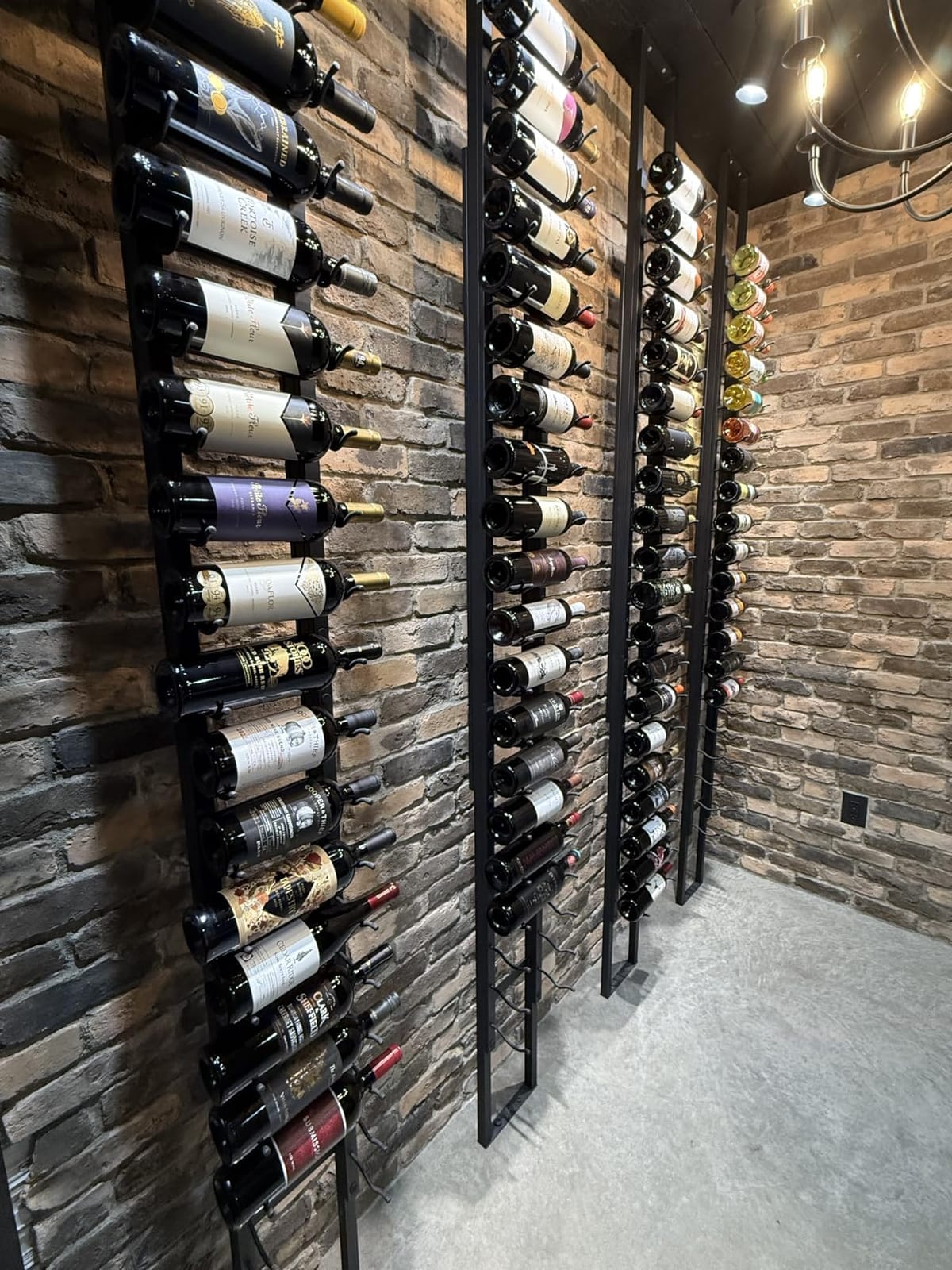 Jagged Ridge Wine Rooms - Premium Wall Mounted Metal Wine Rack - 36 Wine Bottles Holder - Modern Wine Rack, Matte Black - Space Saving for Home, Kitchen, Bar - Designed in Canada by Wine Enthusiasts customer photo 2