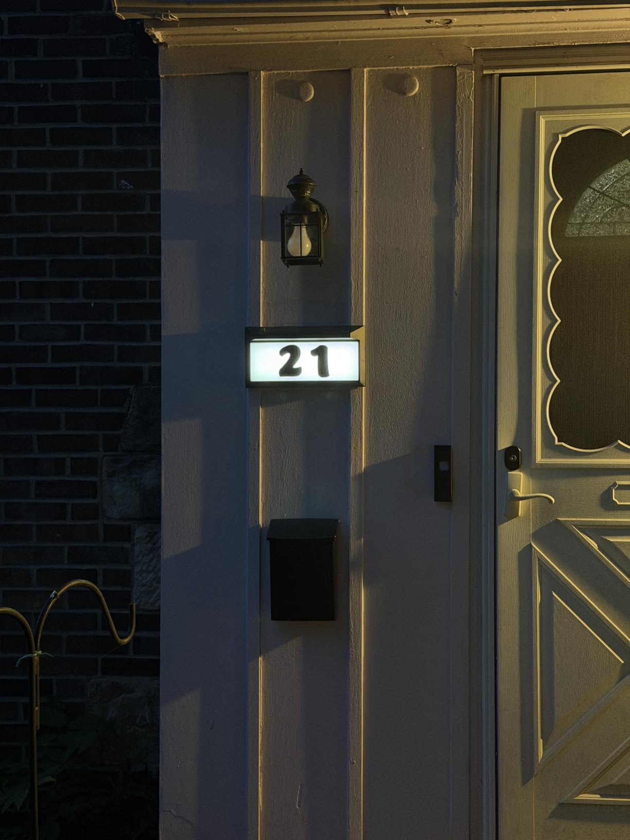 Solar Address Sign, Lighted Address Plaque Outdoor Waterproof, Illuminated Address Numbers, House Numbers for Outside | Illuminated Address Numbers Plaque, House Numbers for Outside customer photo 2