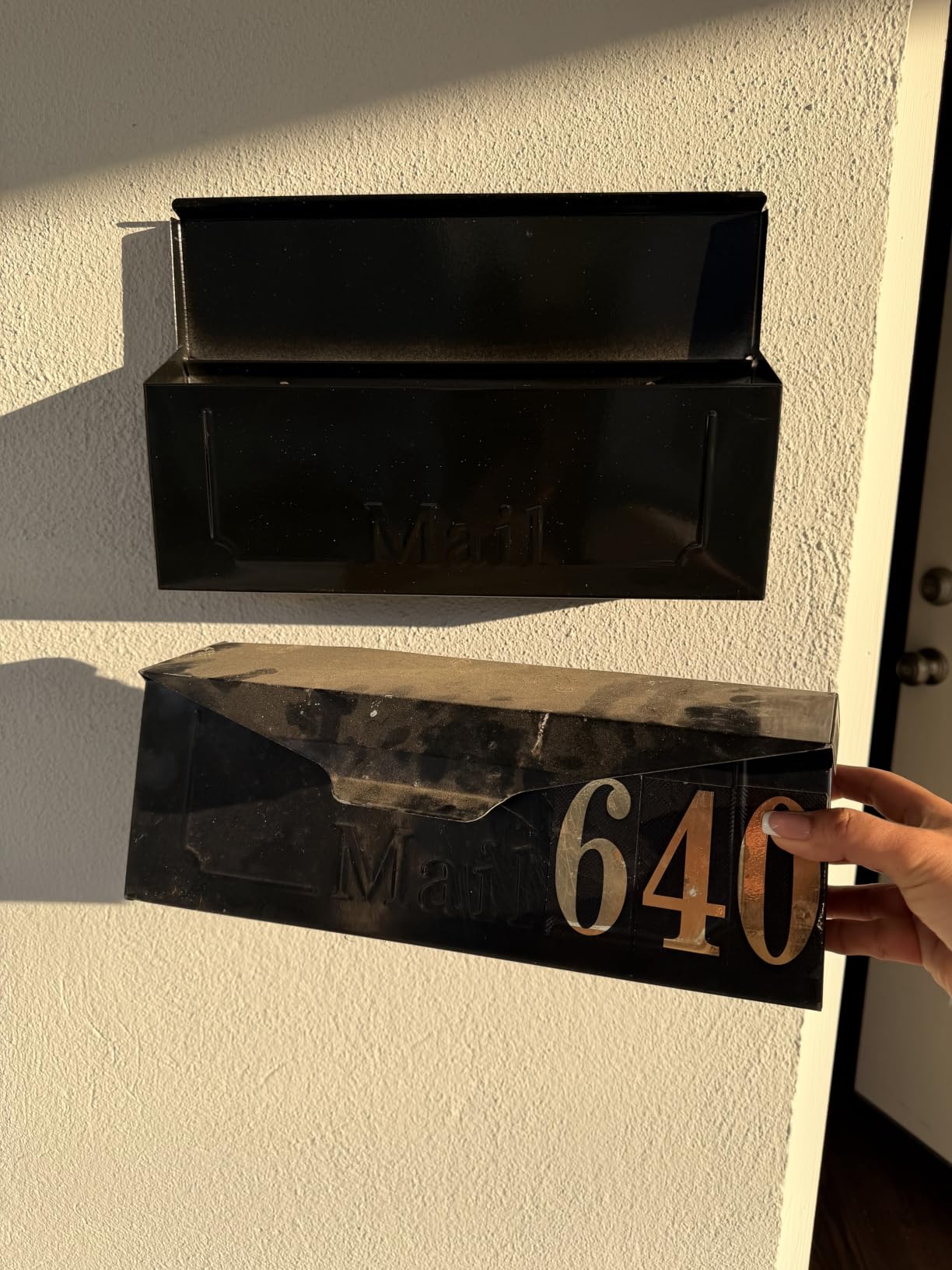 ARCHITECTURAL MAILBOXES Townhouse Galvanized Steel, Wall-Mount Mailbox, Black Small | Galvanized steel build for outside with weather-resistant outdoor construction and a rust-resistant powder-coat finish. customer photo 1