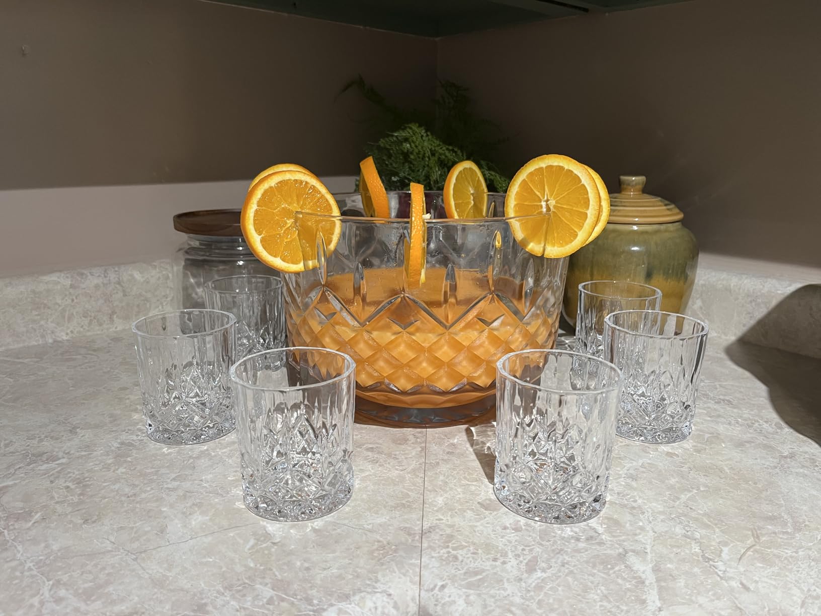 Viski Admiral Crystal Punch Bowl - Vintage Style Glass Punch Bowl for Parties - Serveware for Cocktails, Dishwasher Safe 2.5 Gallons 320oz Set of 1 customer photo 1