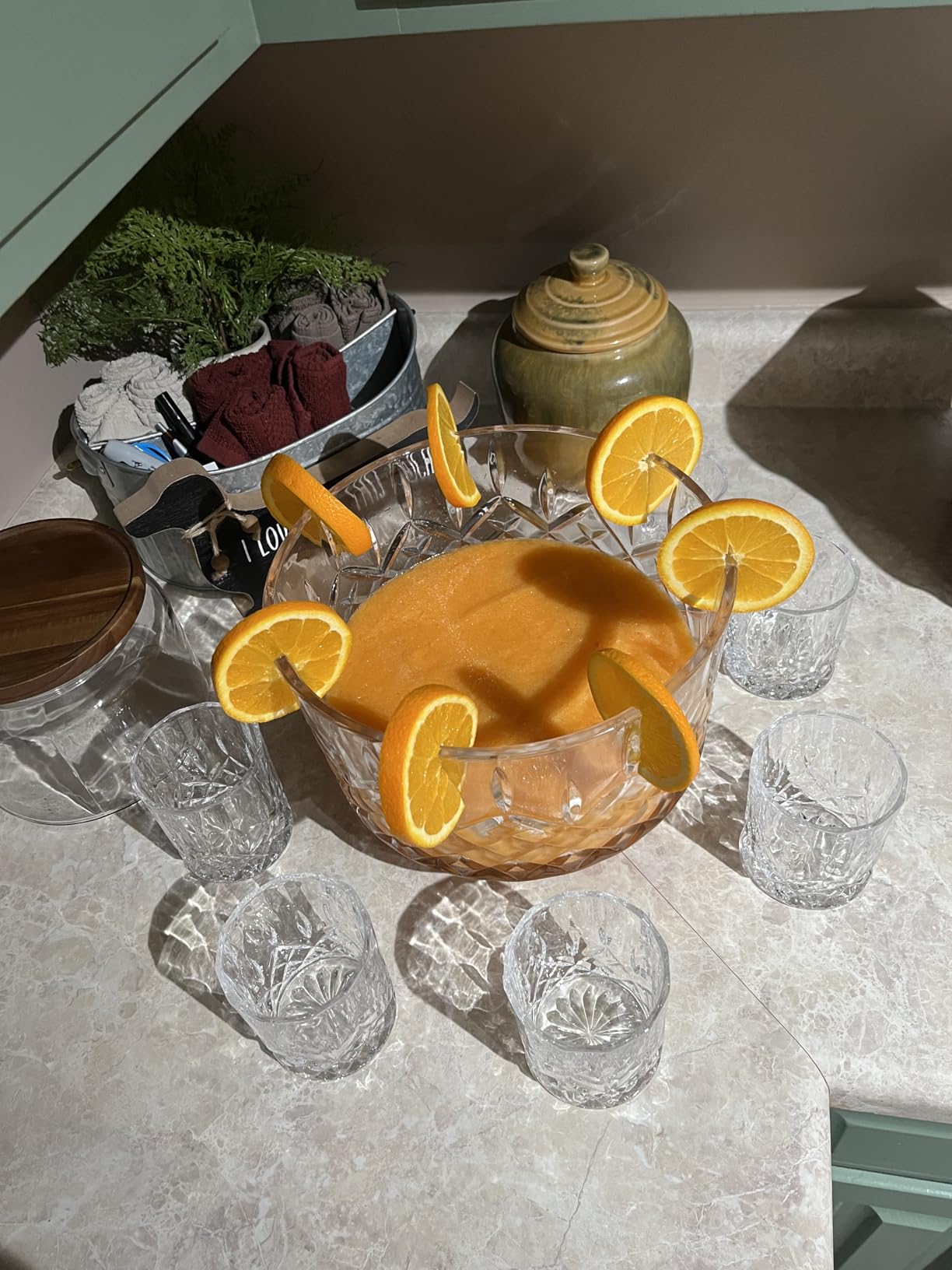 Viski Admiral Crystal Punch Bowl - Vintage Style Glass Punch Bowl for Parties - Serveware for Cocktails, Dishwasher Safe 2.5 Gallons 320oz Set of 1 customer photo 2