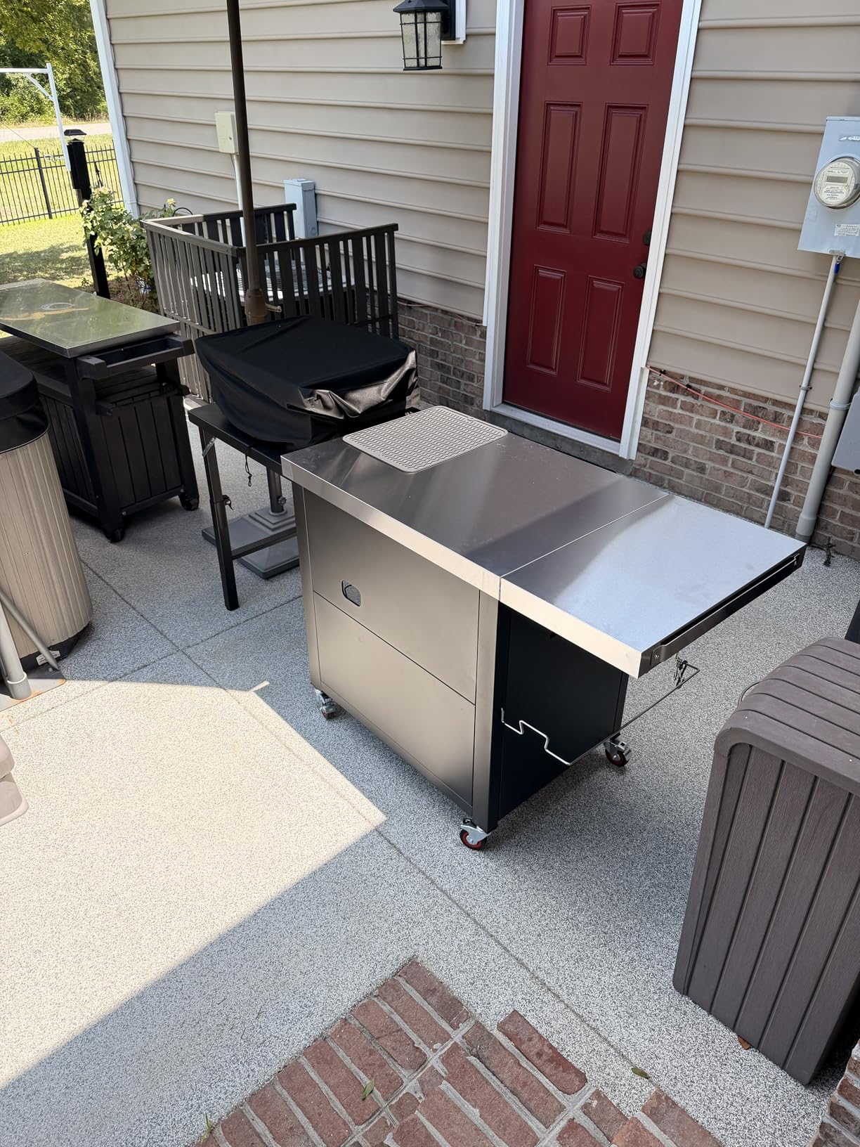 Feasto 3-Tier Outdoor Grill Cart, 26.6