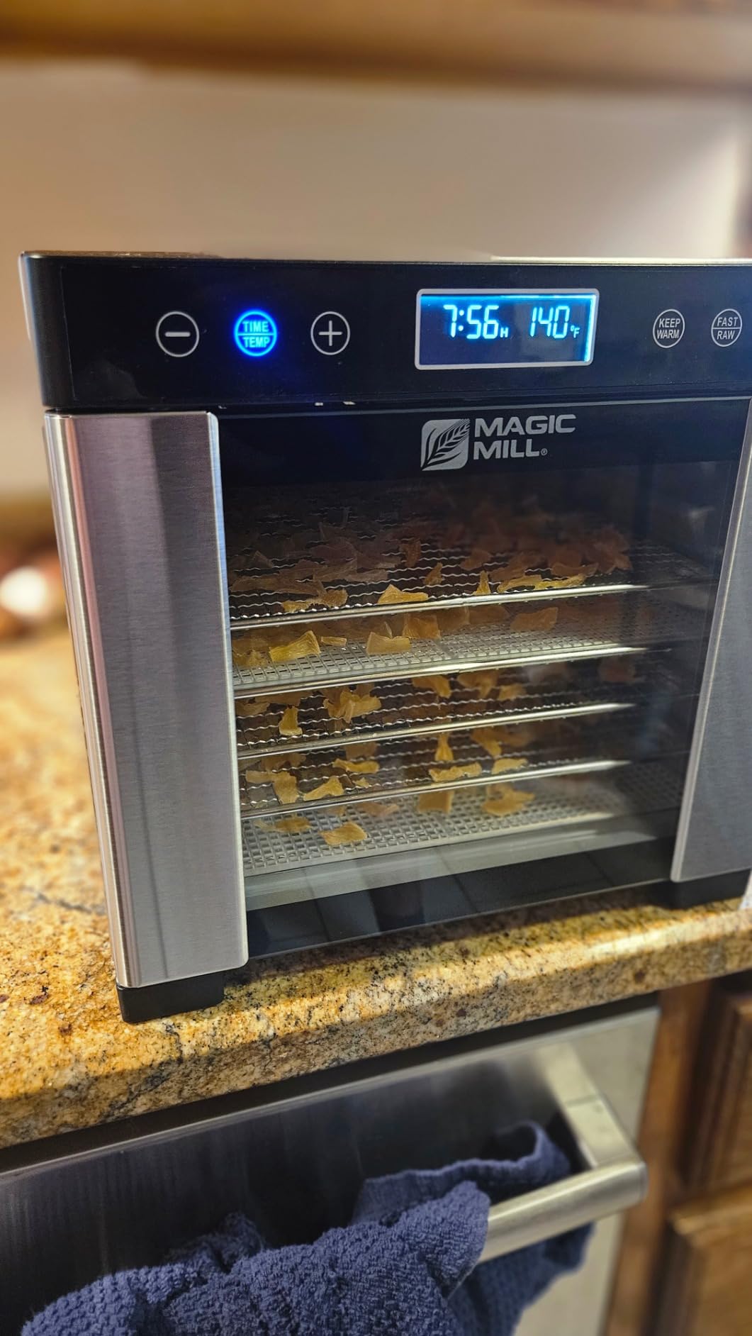 Magic Mill Pro Food Dehydrator Machine | Powerful 600W Rear Fan Even-Drying System | 7 Full-Size Stainless Steel Trays | 95°-176° Temperature Control, 48H Timer, Keep Warm + Auto Shutoff | ETL Listed customer photo 2