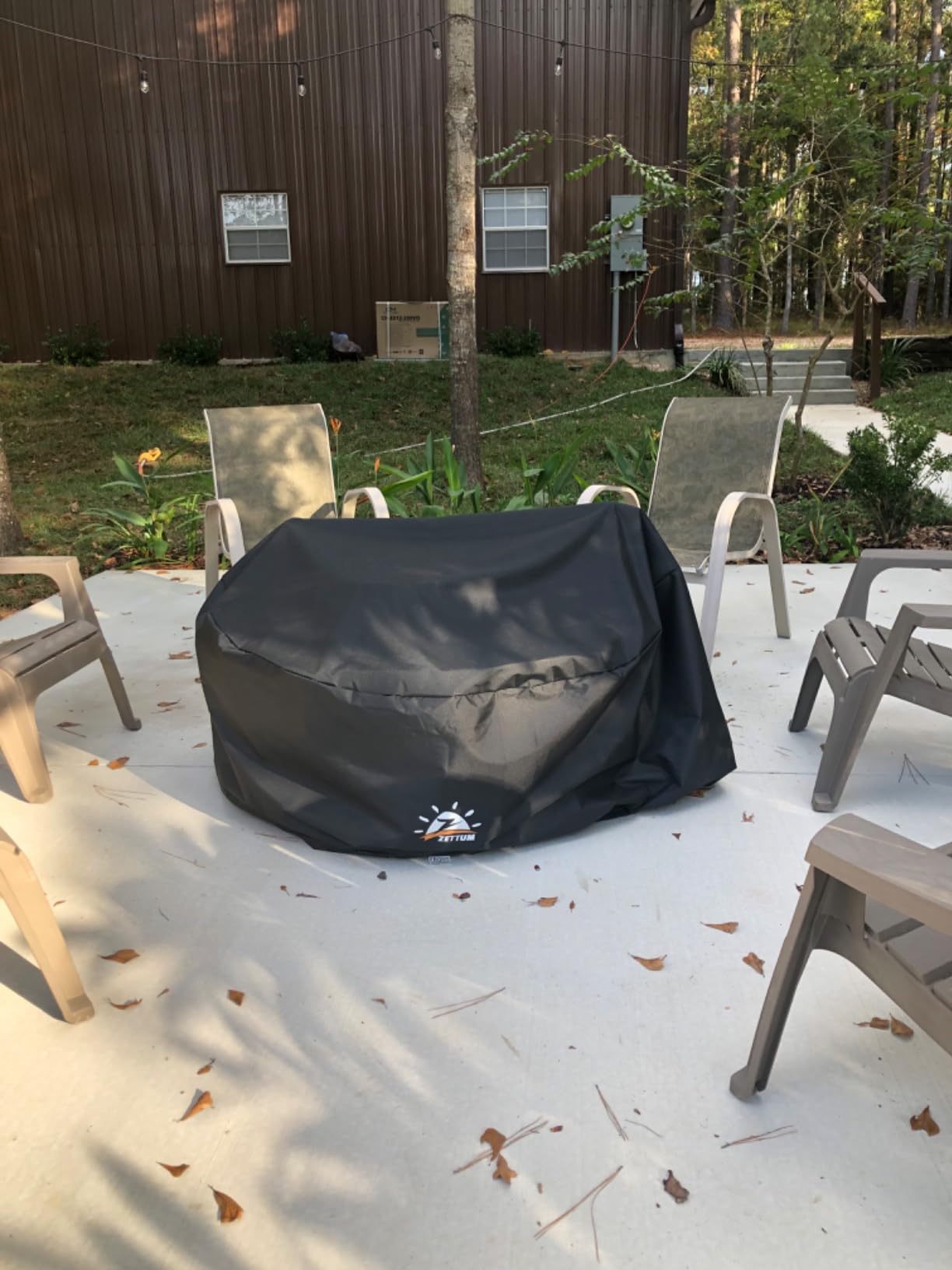 Zettum Fire Pit Cover Round 50 Inch - Outdoor Firepit Cover Heavy Duty & Waterproof customer photo 2