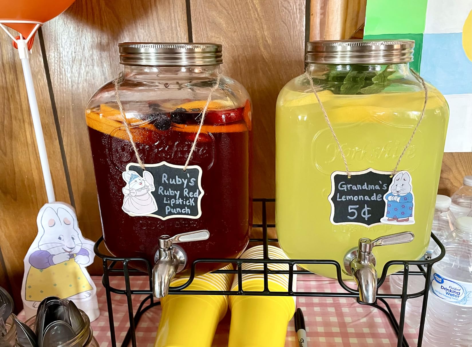 1 Gallon Glass Drink Dispensers For Parties 2PACK. Beverage Dispenser, Glass Drink Dispenser With Stand And Stainless Steel Spigot 100% Leakproof. Lemonade Dispenser With Ice Cylinder. Laundry Detergent customer photo 1