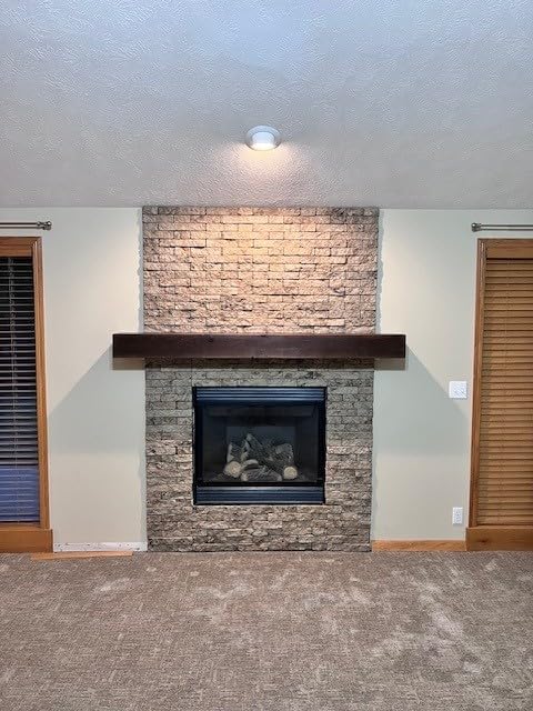 Fireplace Mantel, Rustic, Shelf, Floating Mantle, Real Wood, Beam, URBANDI (Dark Brown, 60Lx6Hx8D) customer photo 2