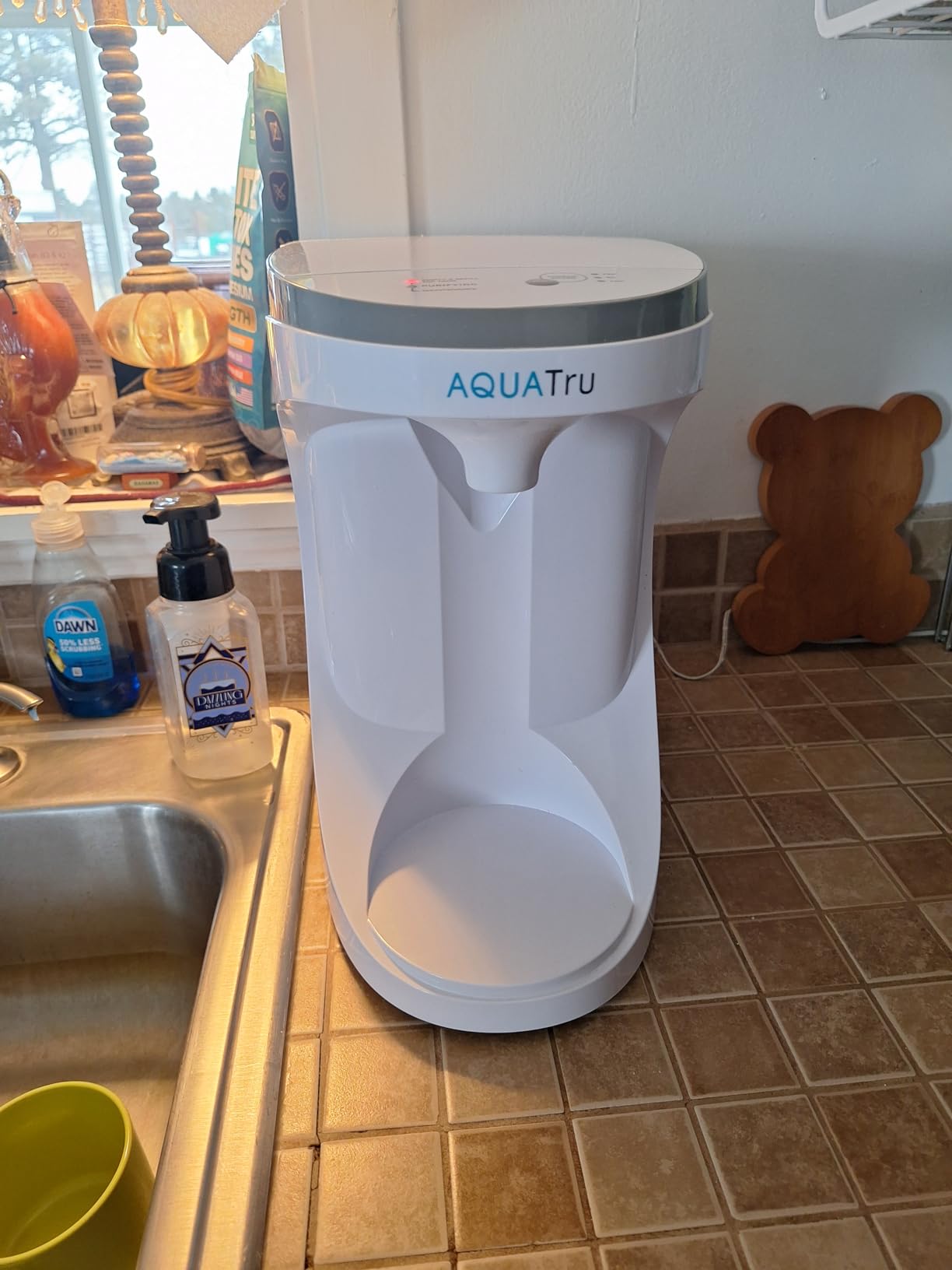 AquaTru Glass Carafe | Countertop Reverse Osmosis Water Filter Countertop RO System Water Purifier | 4 Stage Reverse Osmosis Filtration | Removes 84 Contaminants Like PFOA + PFOS, Lead, Microplastics customer photo 2