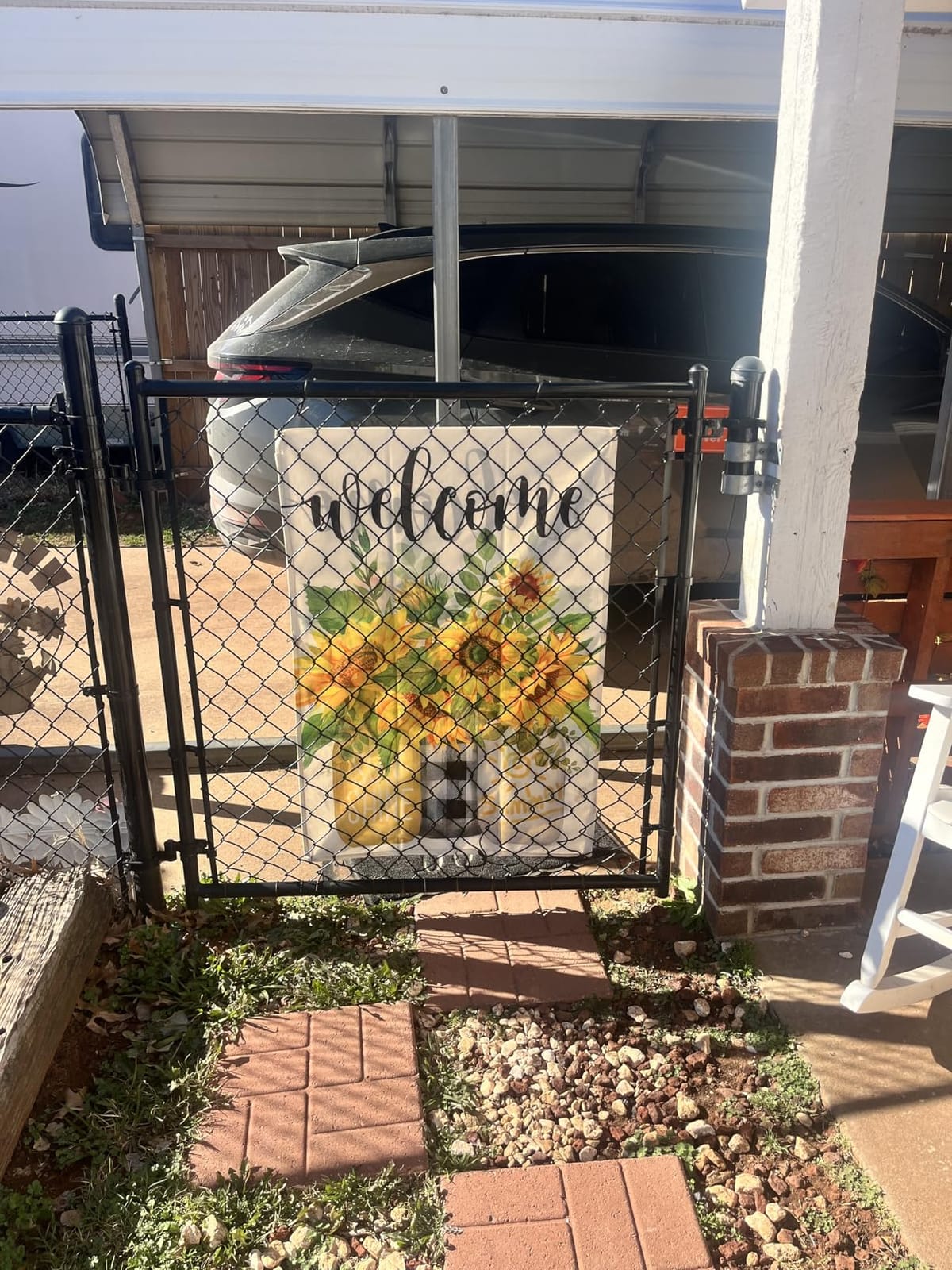 CROWNED BEAUTY Summer Sunflower Garden Flag Mason Jar Double Sided 12x18 Inches Small Burlap Seasonal Welcome Yard Porch Decoration for Outside customer photo 2