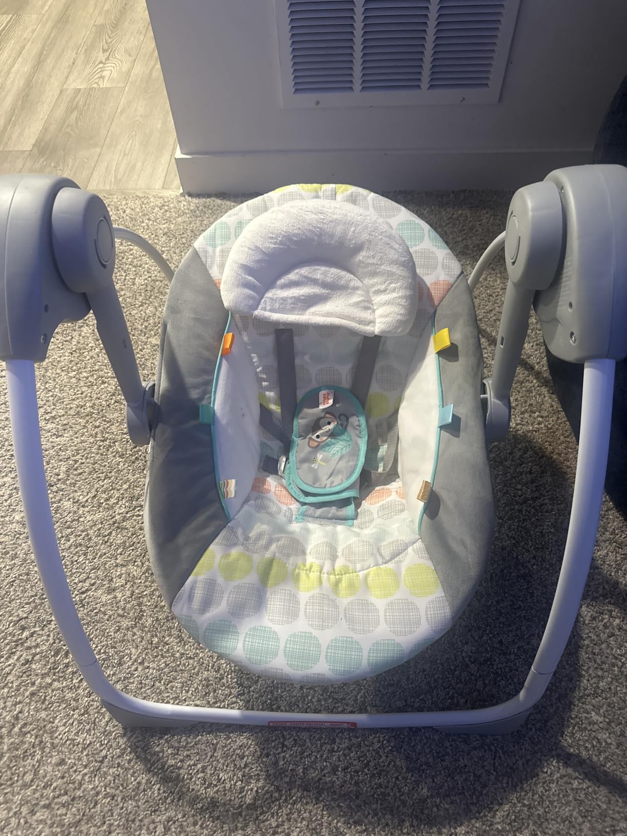 Bright Starts Playful Paradise Portable Compact Automatic Baby Swing with Music, Unisex, Newborn+ customer photo 1