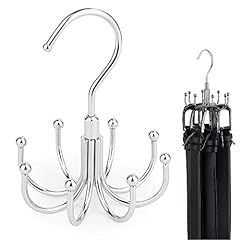 ZEDODIER Belt Hanger for Closet, Rotating Belt Organizer, Holds 24 Belts | Heavy-Duty Metal Belt Rack with 8 Hooks, Hanging Belt Holder for Closet Organizers and Storage, Space Saving, No Installation customer photo 1