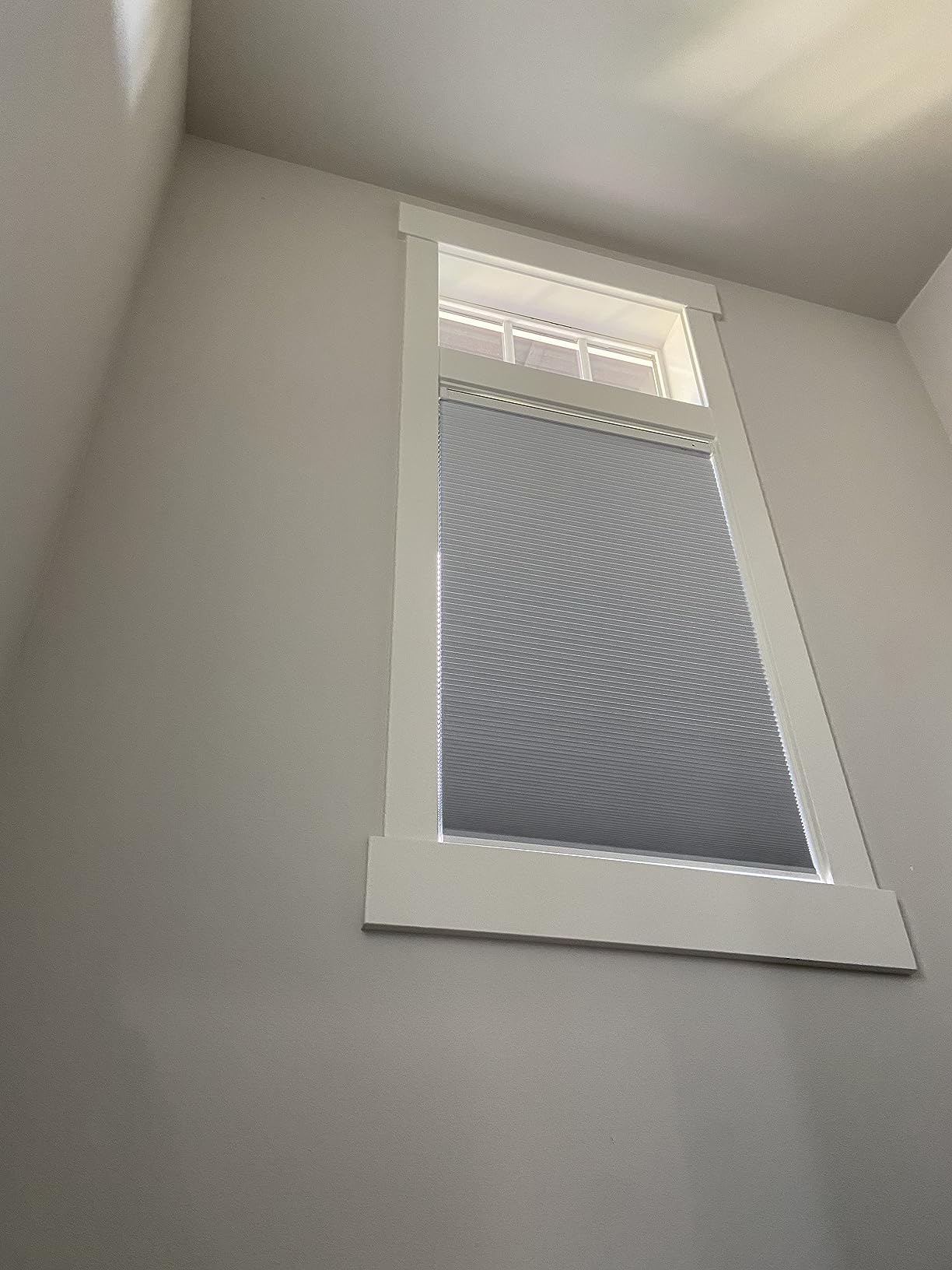 CINONEKO No Drill Motorized Cellular Shades with Remote, Grey 34