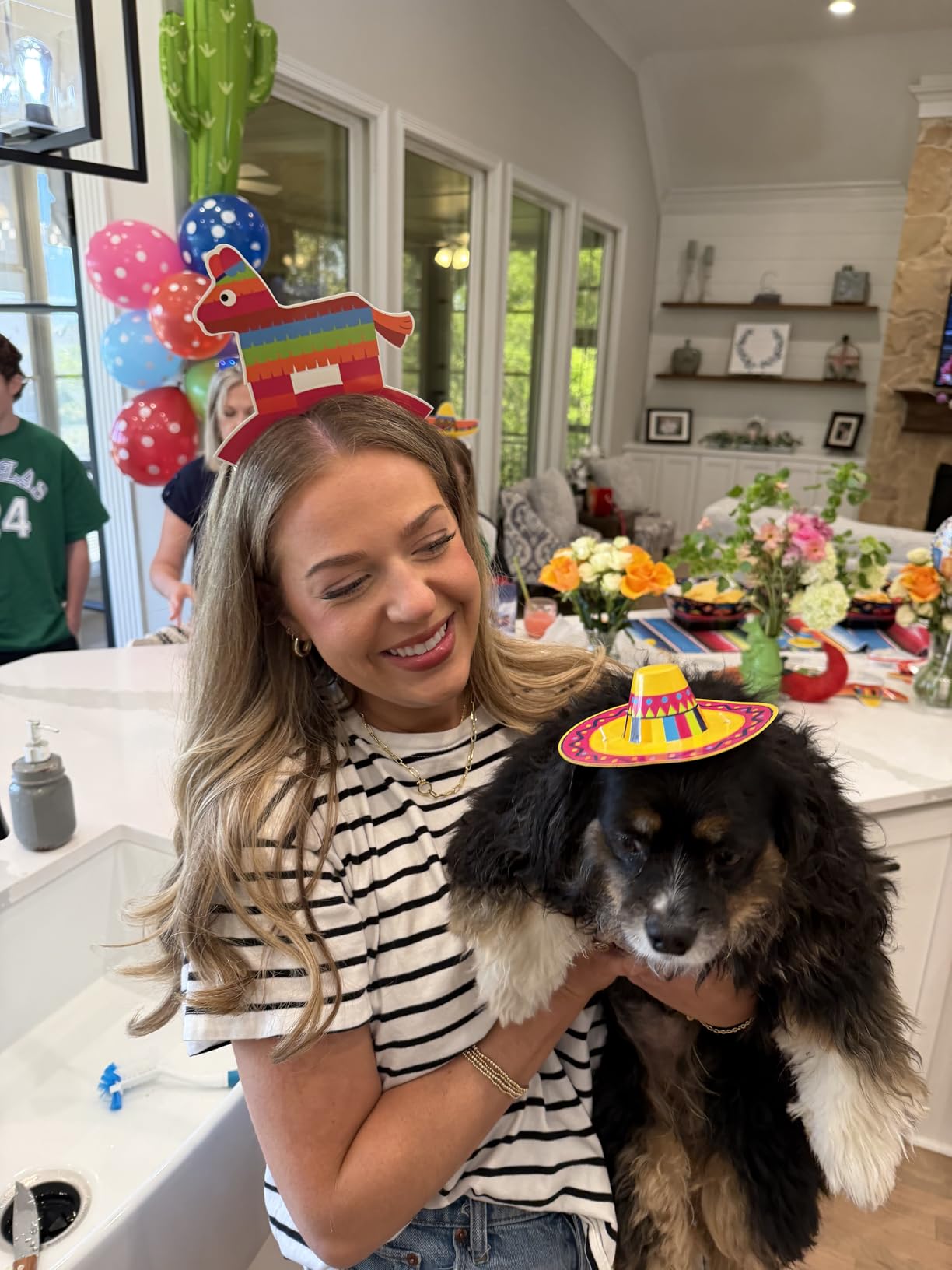 Melisheer Cinco De Mayo Decorations, Sombrero Party Hats, Mexican Colorful Cardboard Headbands, Fiesta Head Toppers Decor customer photo 2