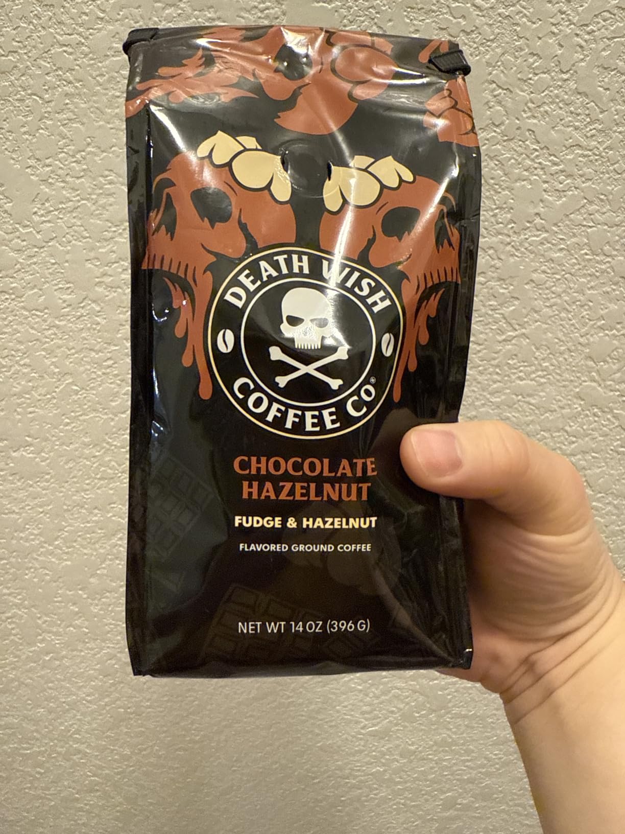 DEATH WISH COFFEE - Chocolate Hazelnut Ground Coffee, Fair Trade (14 oz) customer photo 2