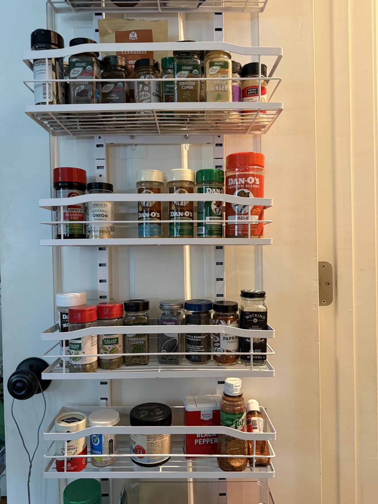 Moforoco White 9-Tier Over The Door Pantry Organizer, Pantry Organization And Storage, Metal Hanging Spice Rack Shelves Door, Home & Kitchen Essentials, Laundry Room Bathroom Organization customer photo 2