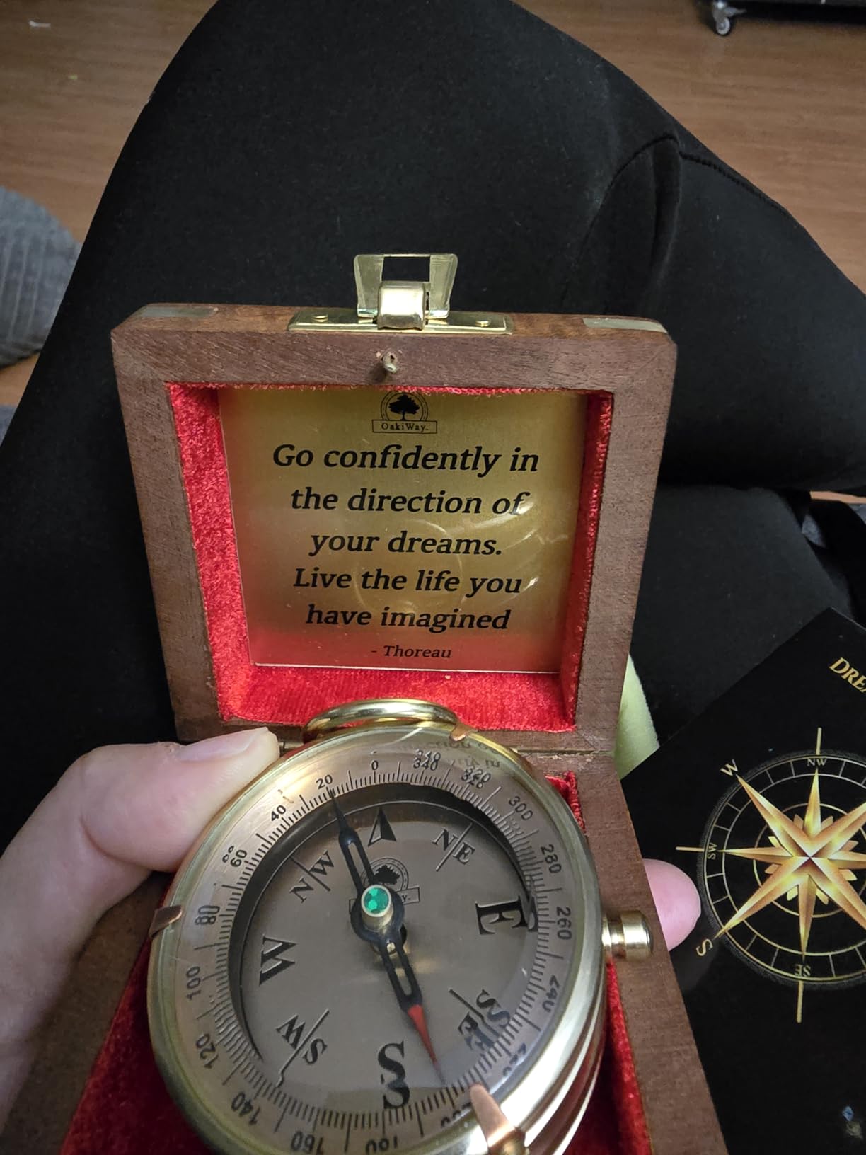 The Dream Chaser Compass - Go Confidently -2026 Unique Graduation Gifts for Him, College, High School, Cool Birthday Gift Idea for Son, Boys, Motivational Greeting Card Included customer photo 1
