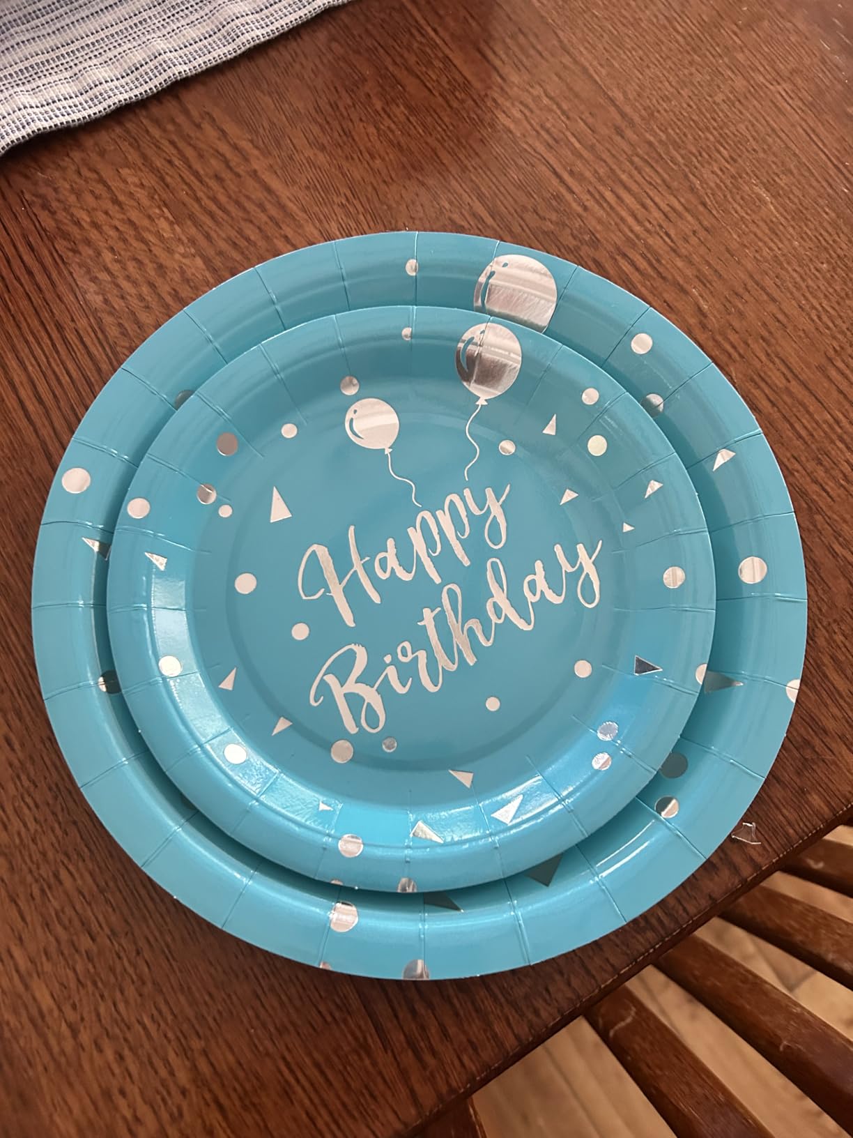 175 Pcs Blue Birthday Plates and Napkins Party Supplies - Blue and Gold Paper Plates and Cups and Napkins Sets for Men Happy Birthday Party Decorations, Serves 25 customer photo 2