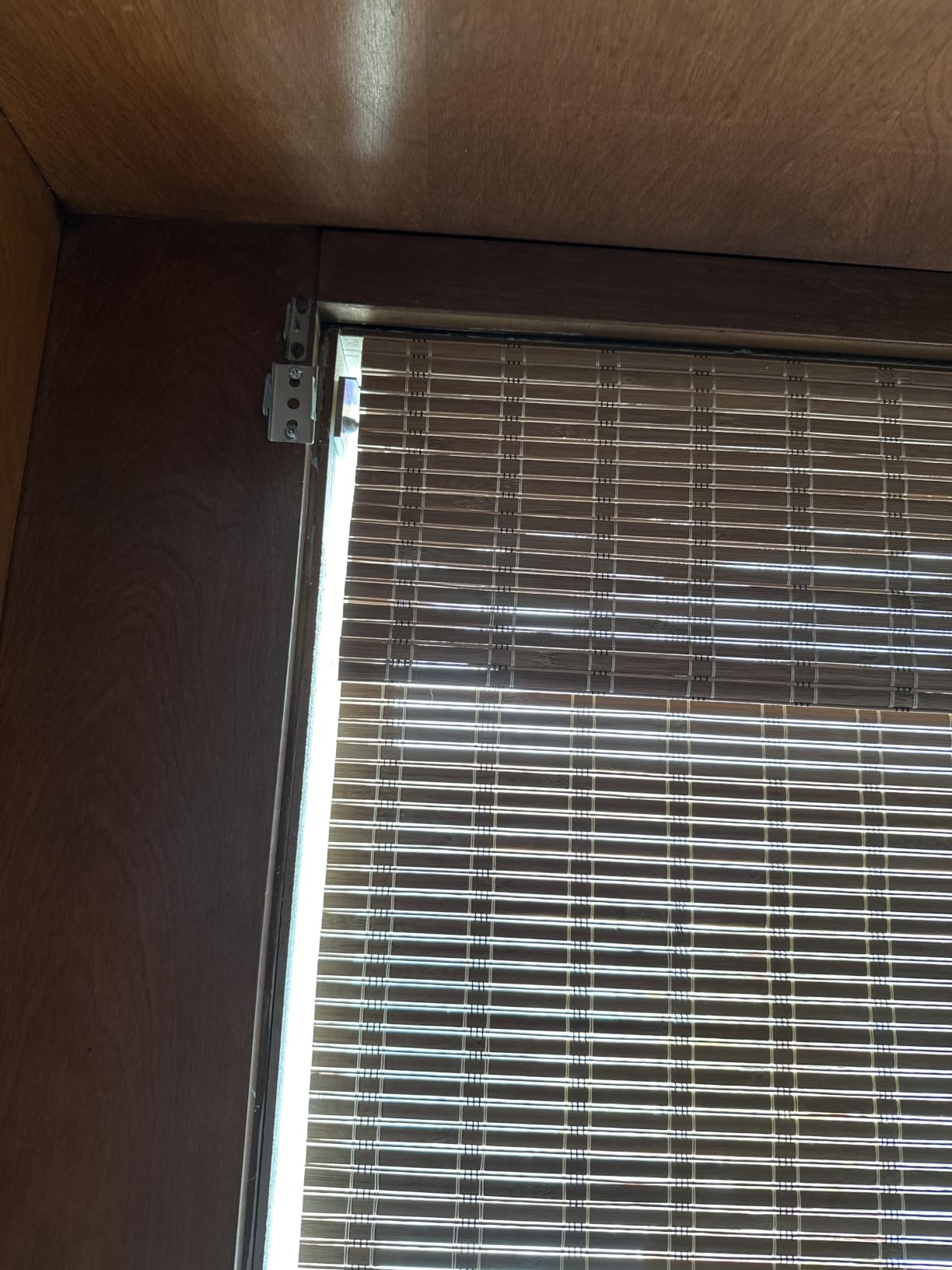 LazBlinds No Drill Cordless Bamboo Roman Shades, Custom Size, Brown customer photo 1