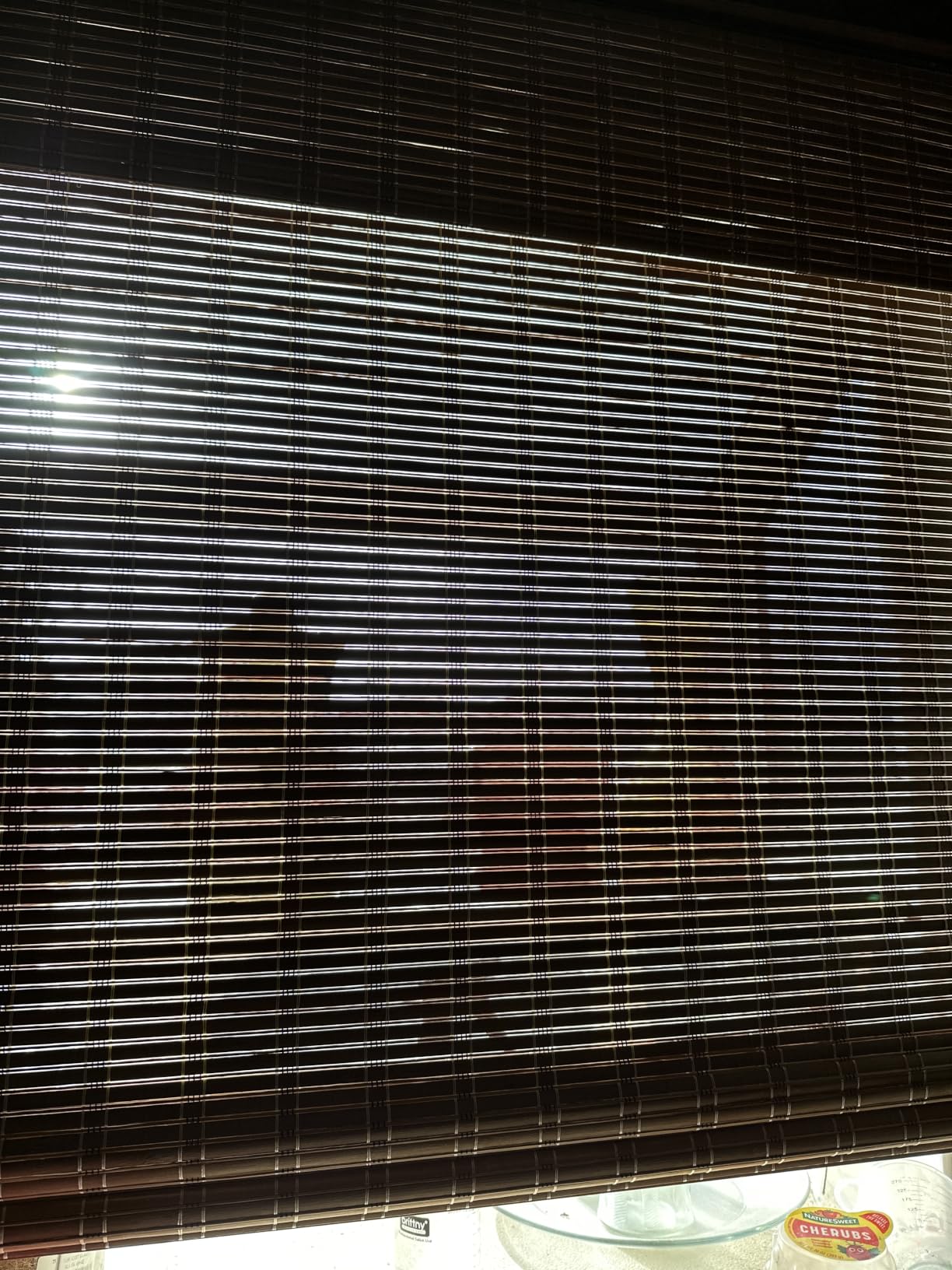 LazBlinds No Drill Cordless Bamboo Roman Shades, Custom Size, Brown customer photo 2