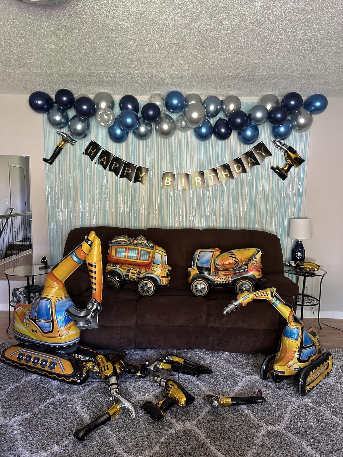 Voircoloria Gold Foil Fringe Backdrop Curtains, 3.3x8.2ft, 3 Pack | Tinsel Streamers, For New Years Eve, Graduation, Birthday, Baby Shower customer photo 1