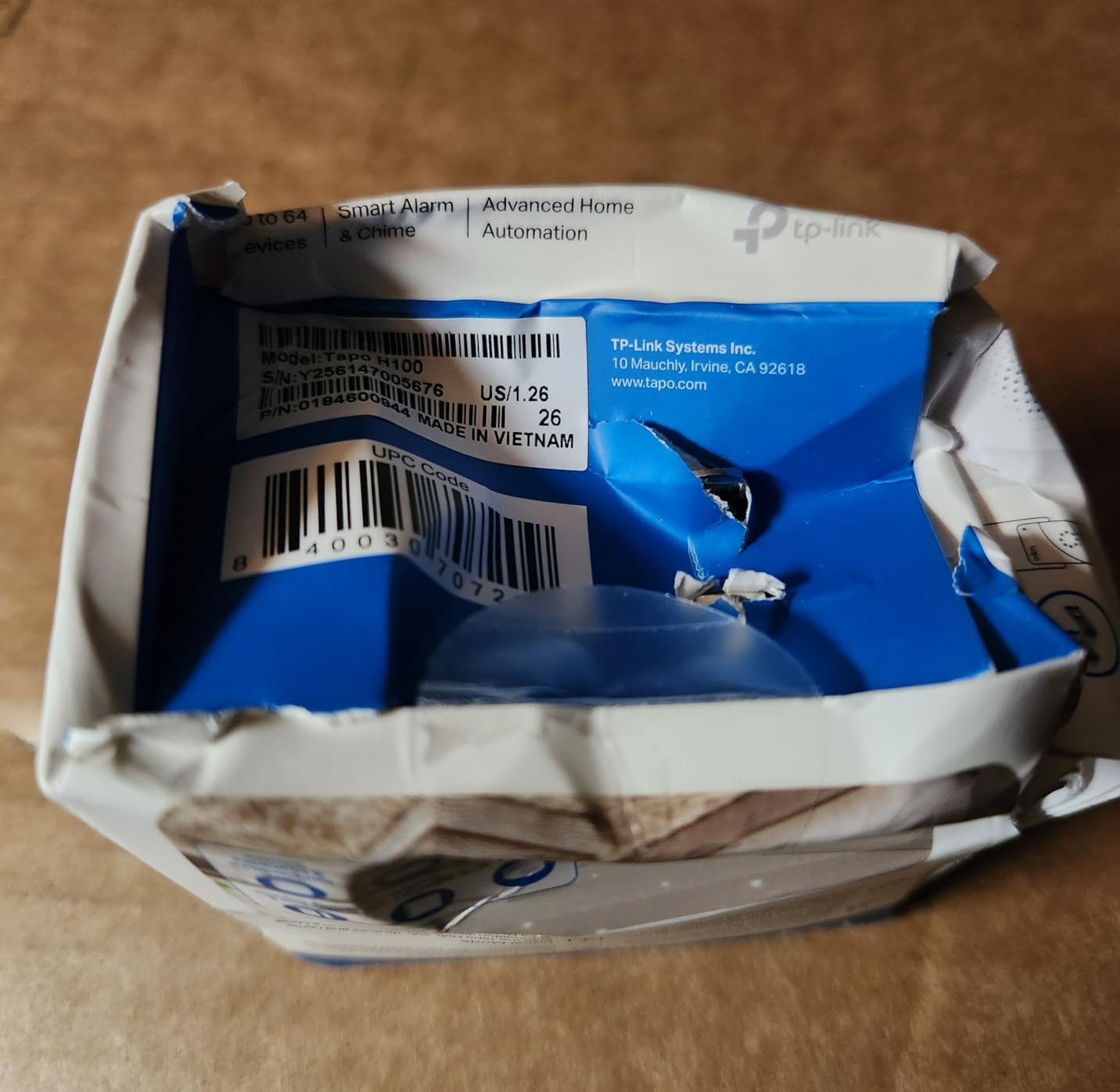 Tapo Smart Hub with Built-in Chime, H100, 2.4GHz Wi-Fi Required | Reliable Long-Range Connections with Tapo Sensors, Sub-1G Low-Power Wireless protocol, Connect up to 64 smart devices customer photo 1