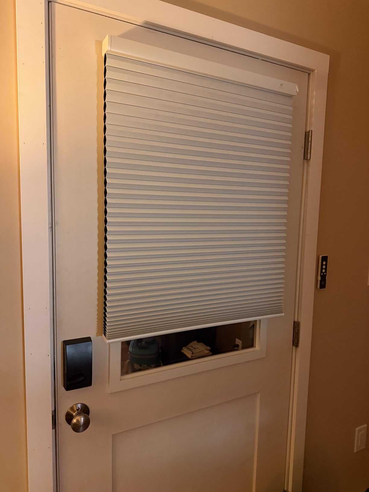 SmartWings Motorized Honeycomb Blinds, Customized 100% Blackout White | Wireless Hazel Cellular Shades for Indoor Window, Battery Powerd Smart Shades Compatible with Alexa/Google/Homekit customer photo 1